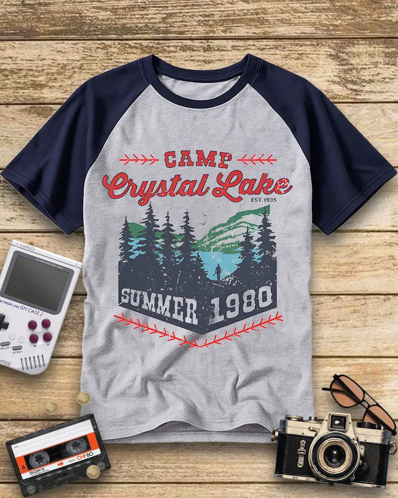 Retro Camp Landscape Raglan Tee