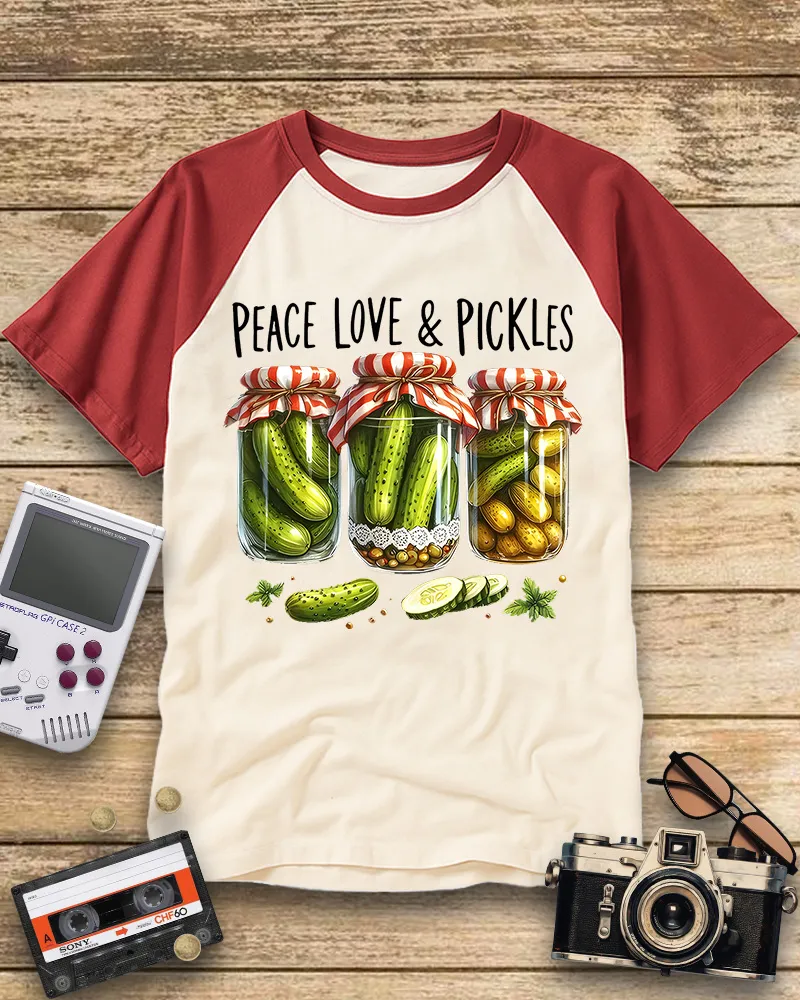 Vintage Canned Pickles Raglan Tee