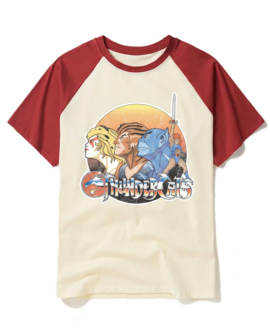 ThunderCats 1980s Cartoon Graphic Raglan Tee