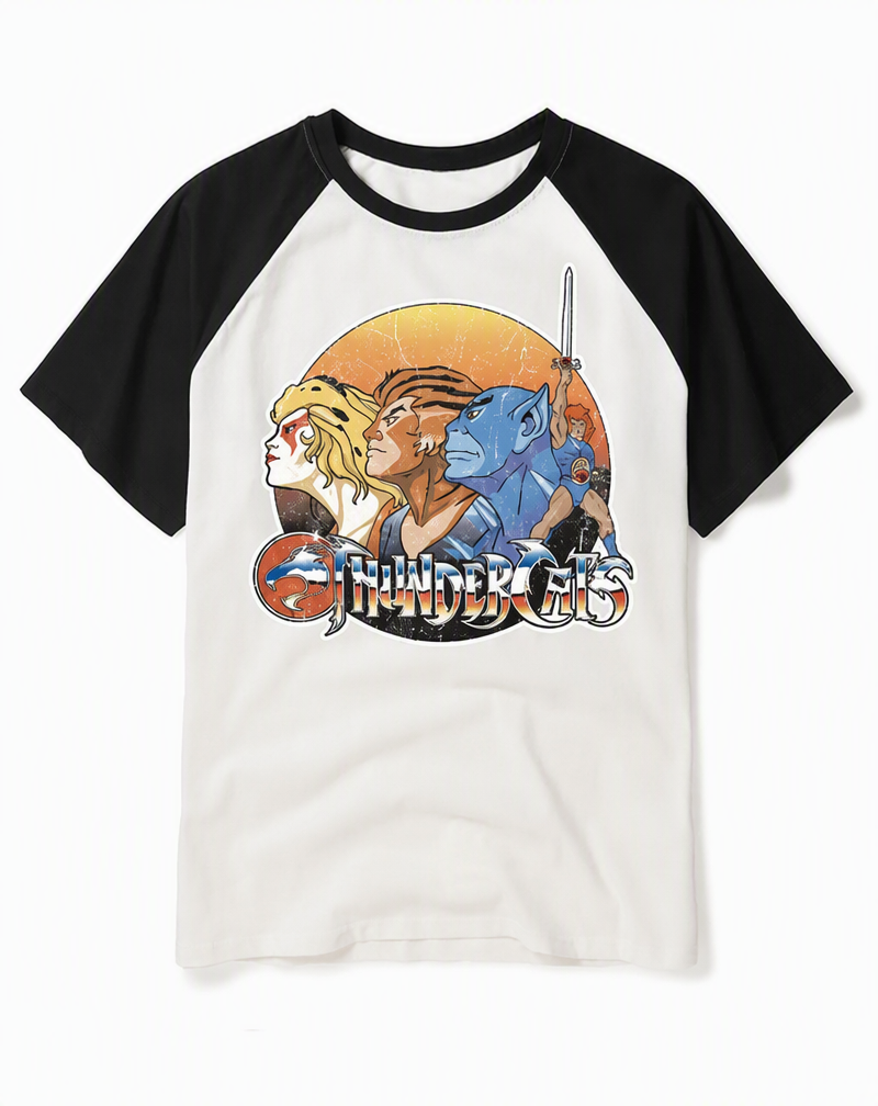 ThunderCats 1980s Cartoon Graphic Raglan Tee