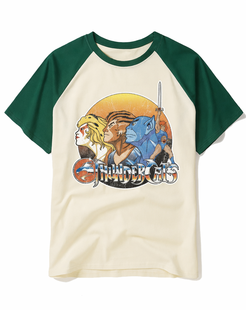 ThunderCats 1980s Cartoon Graphic Raglan Tee
