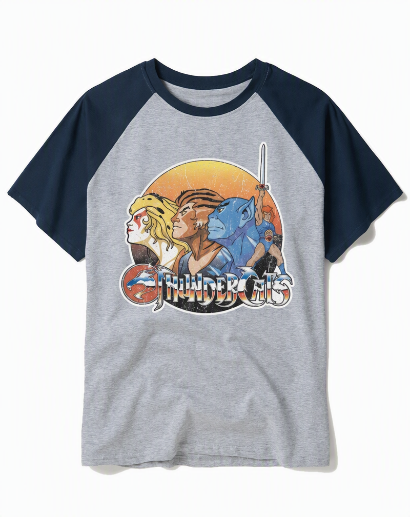 ThunderCats 1980s Cartoon Graphic Raglan Tee