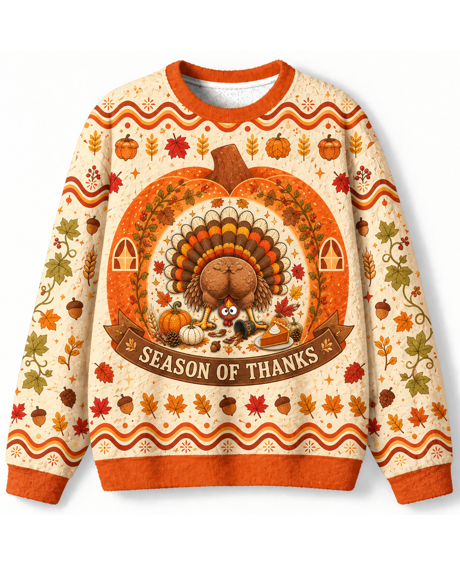 Season of Thanks Funny Turkey Butt Thanksgiving Sweater