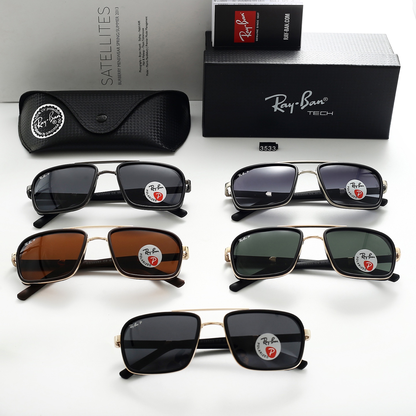 Fashion hot 5 color sunglasses 3533