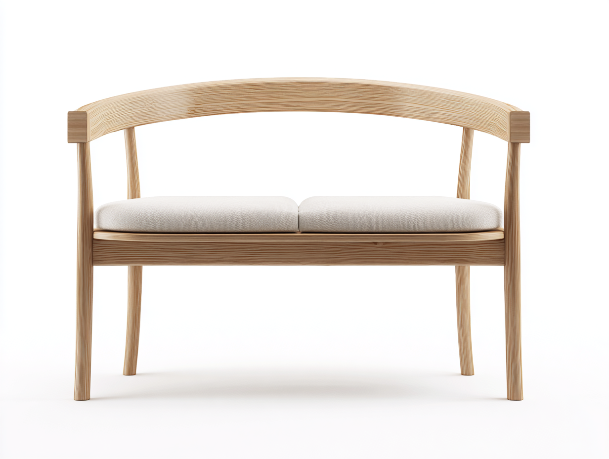 Bancos de jardín - madera maciza y cojines de tela 118x58x78 cm - marrón claro-beige - diseño nórdico para exterior-Macorzidecor