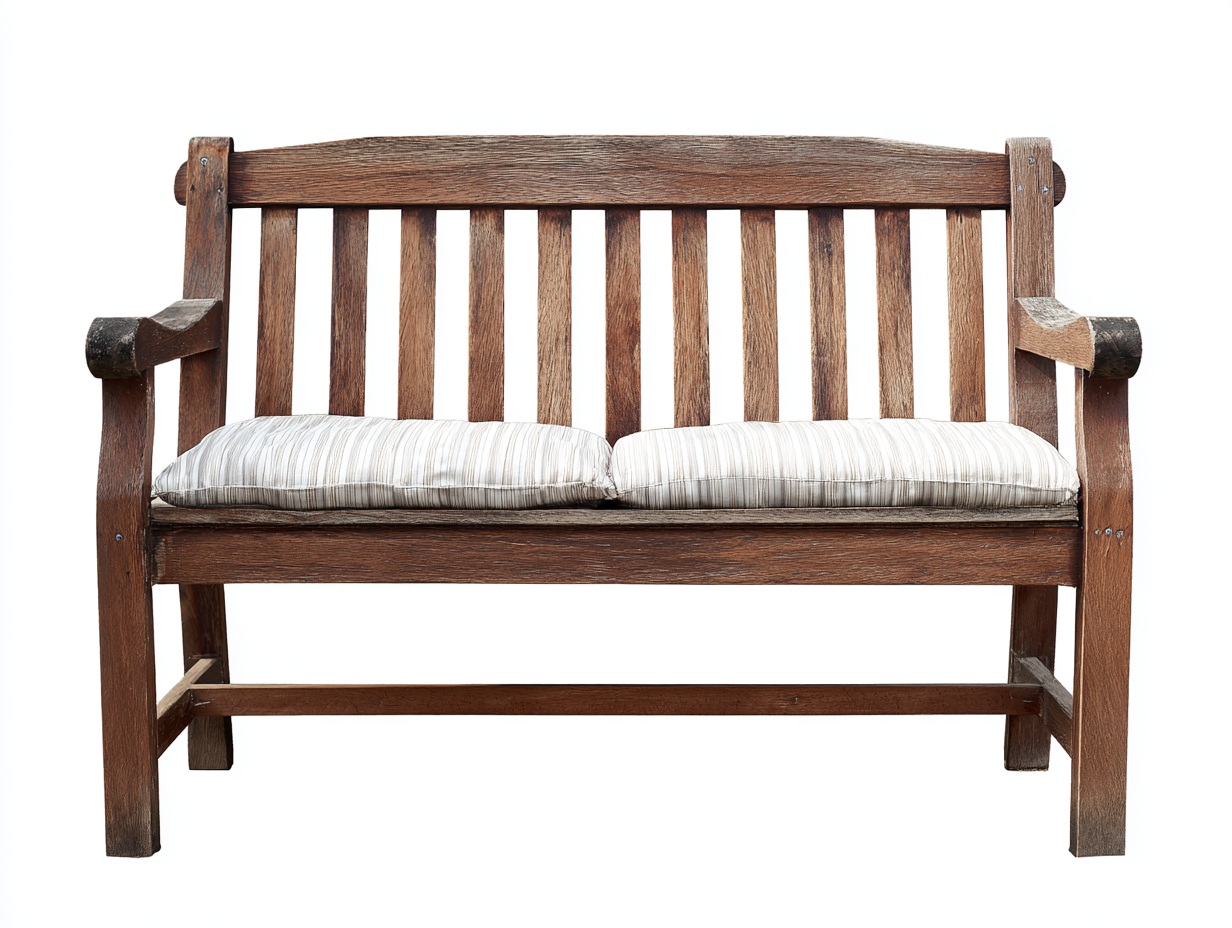Bancos de jardín de madera maciza 128x62x92 cm - con cojines de asiento - marrón - estilo clásico-Macorzidecor
