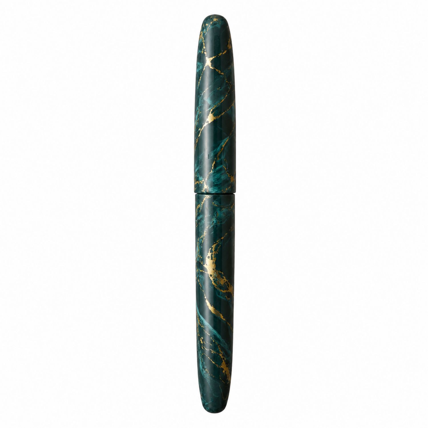 Eleganter Füllfederhalter in Marmor-Optik Grün-Gold-Velverohome