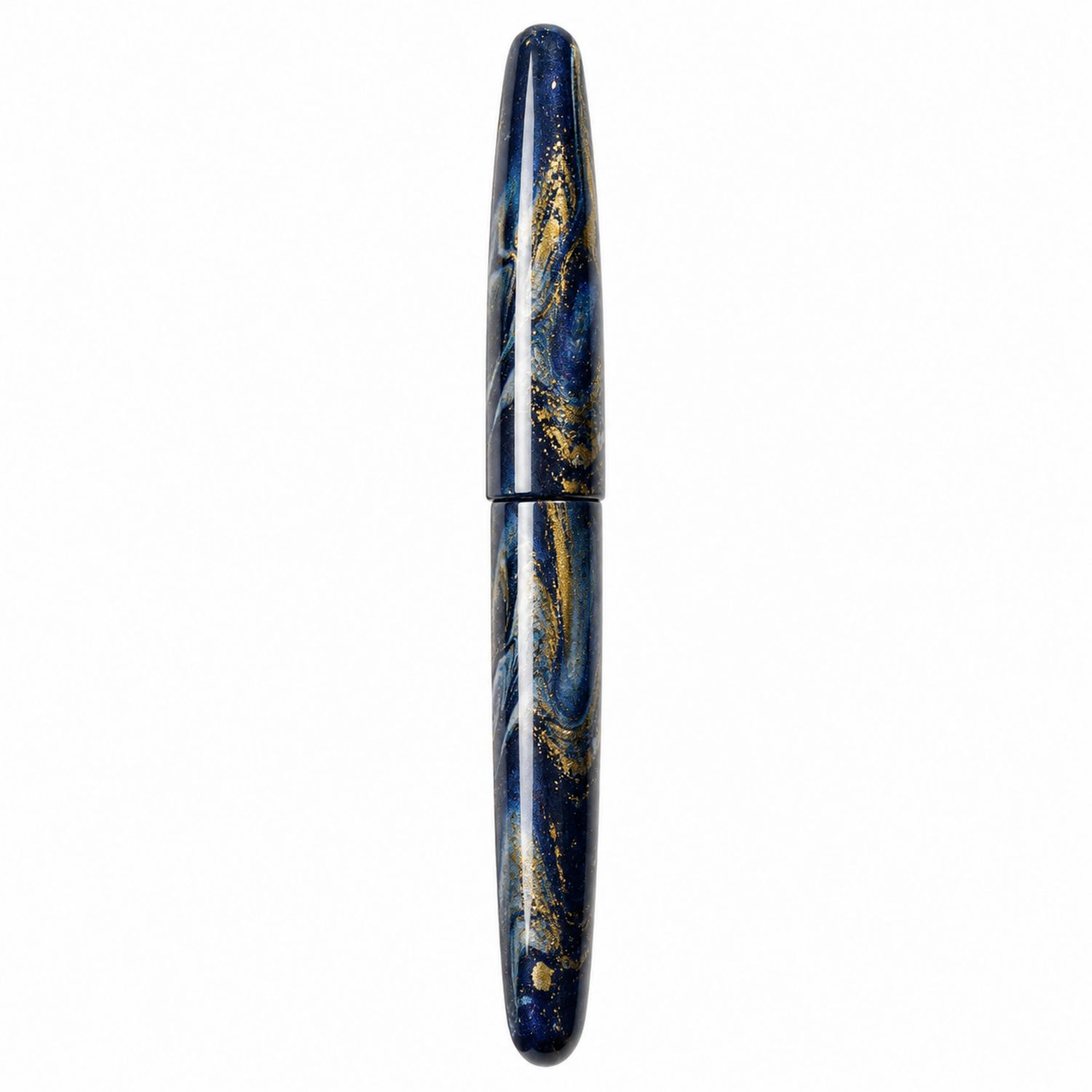 Füllfederhalter Blau-Gold Marmoriert-Velverohome
