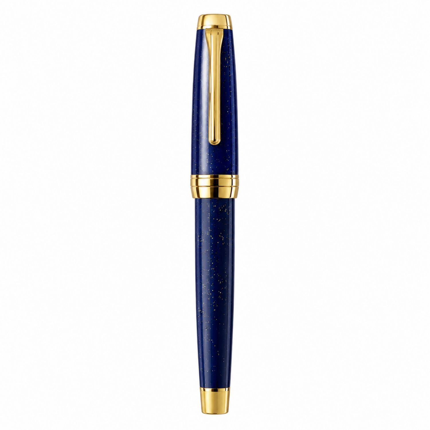 Blauer Füllfederhalter mit Goldakzenten-Velverohome