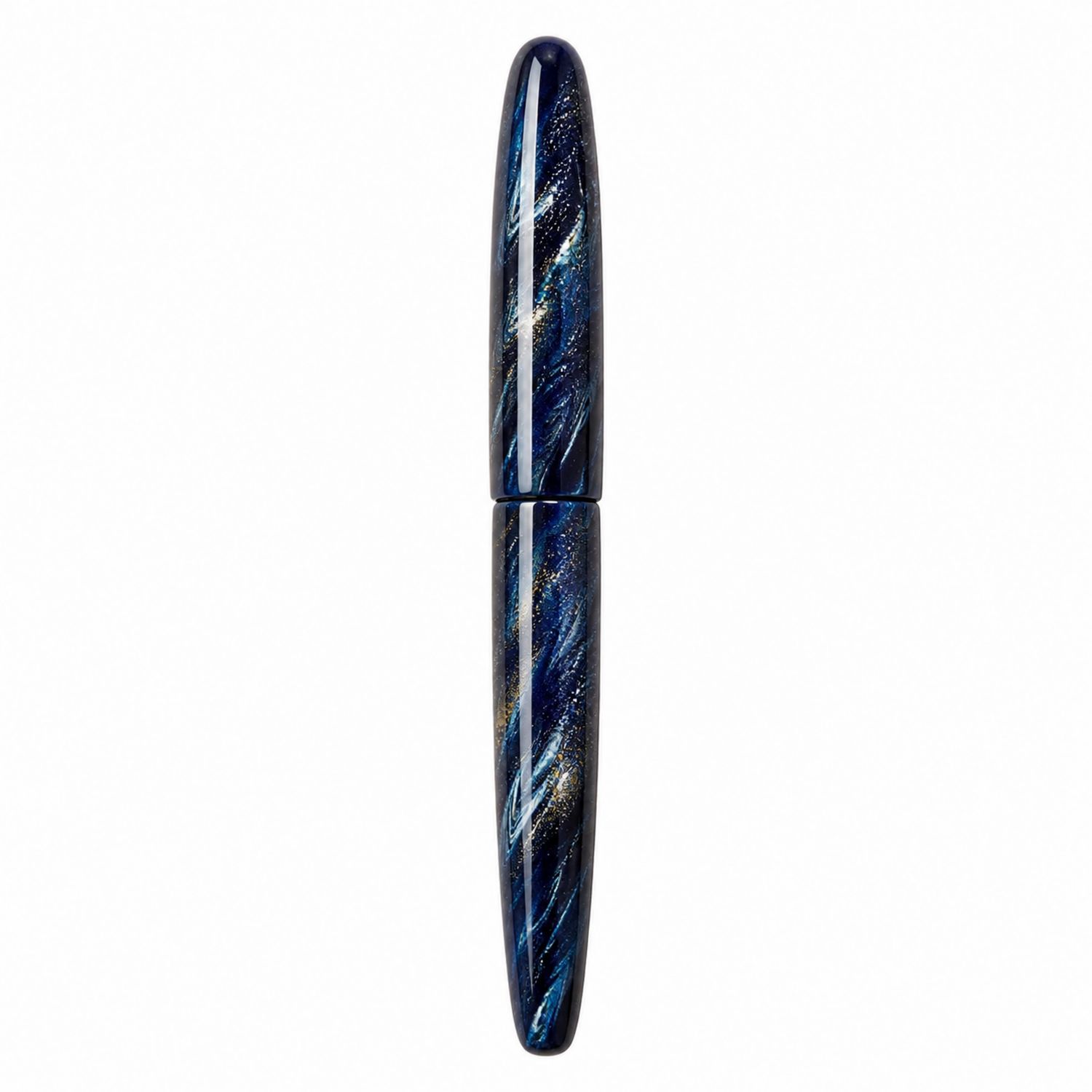 Eleganter Füllfederhalter mit blauem Marmormuster-Velverohome