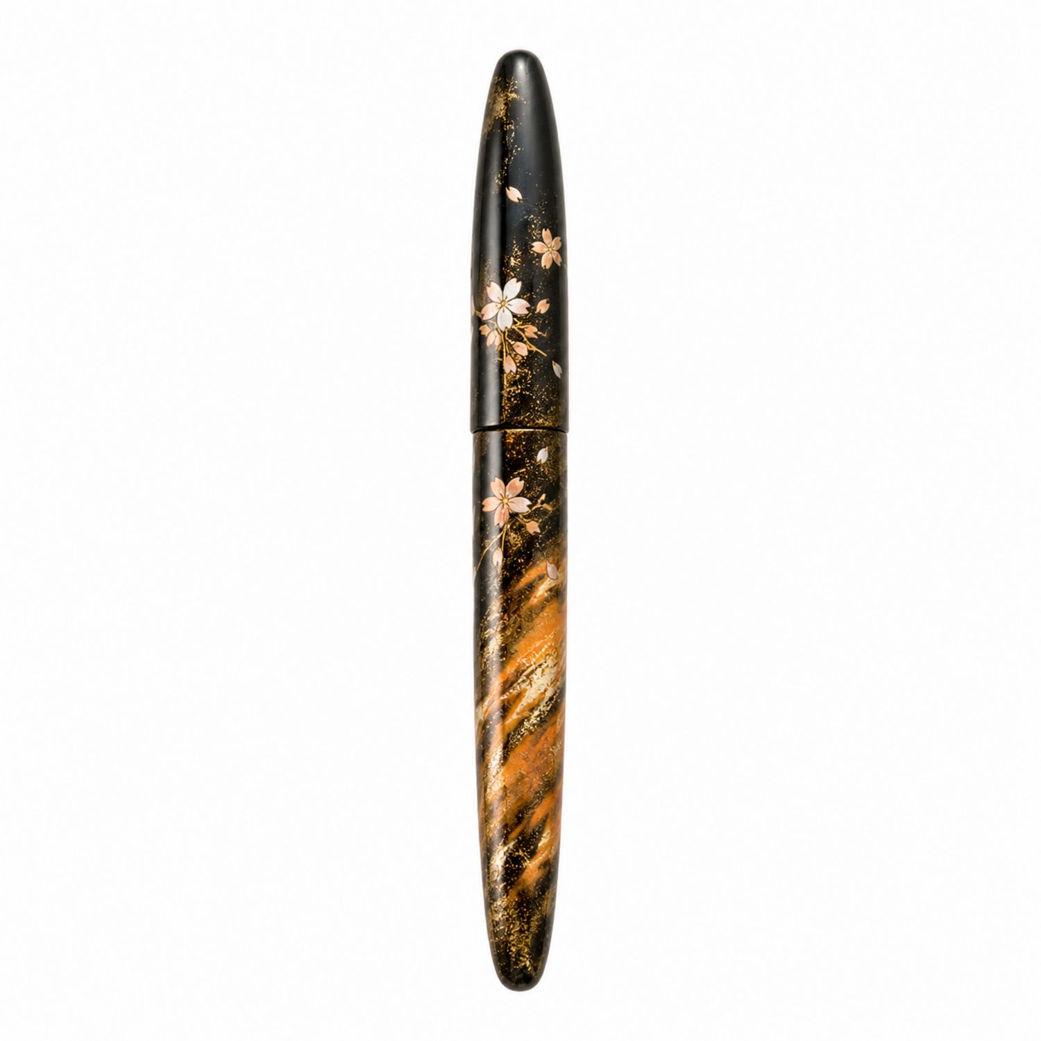 Füllfederhalter mit Sakura-Motiv in Schwarz und Gold-Velverohome