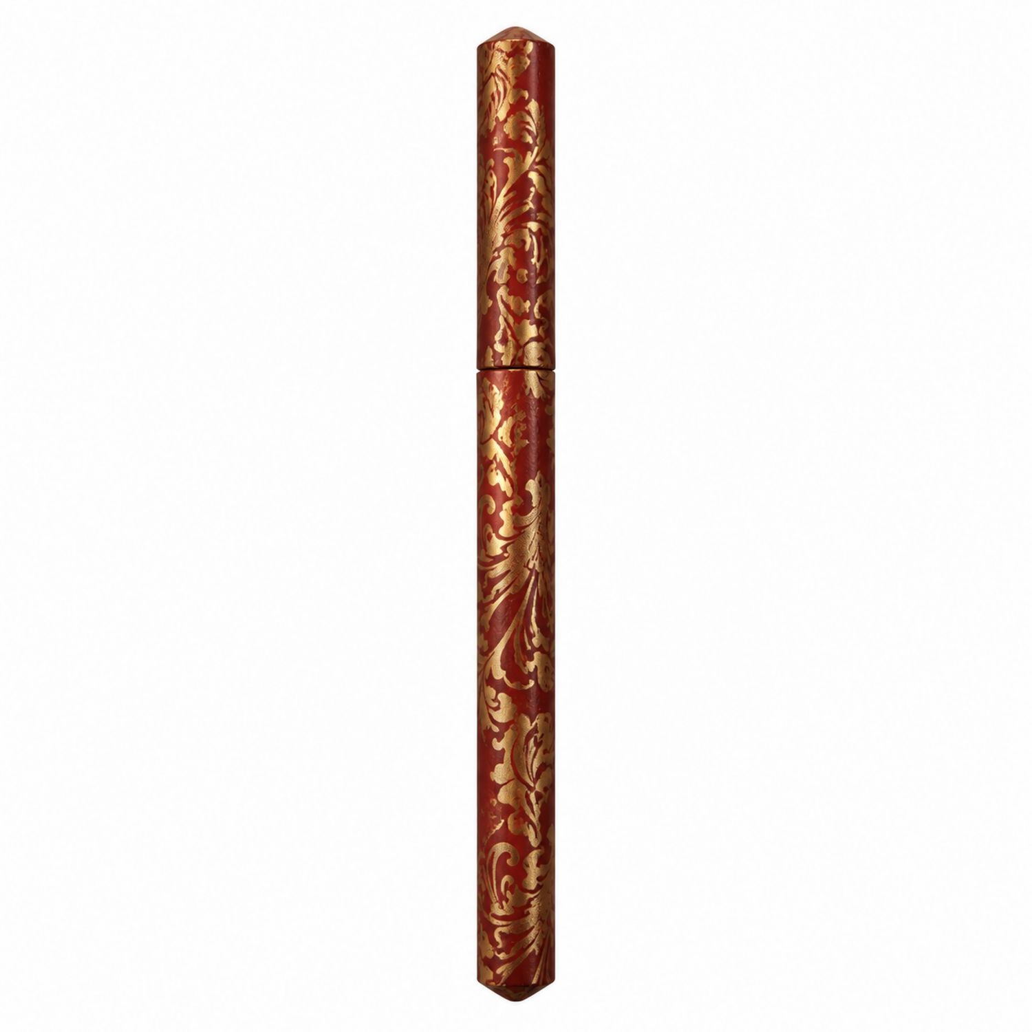 Eleganter Füllfederhalter mit rot-goldenem Muster-Velverohome