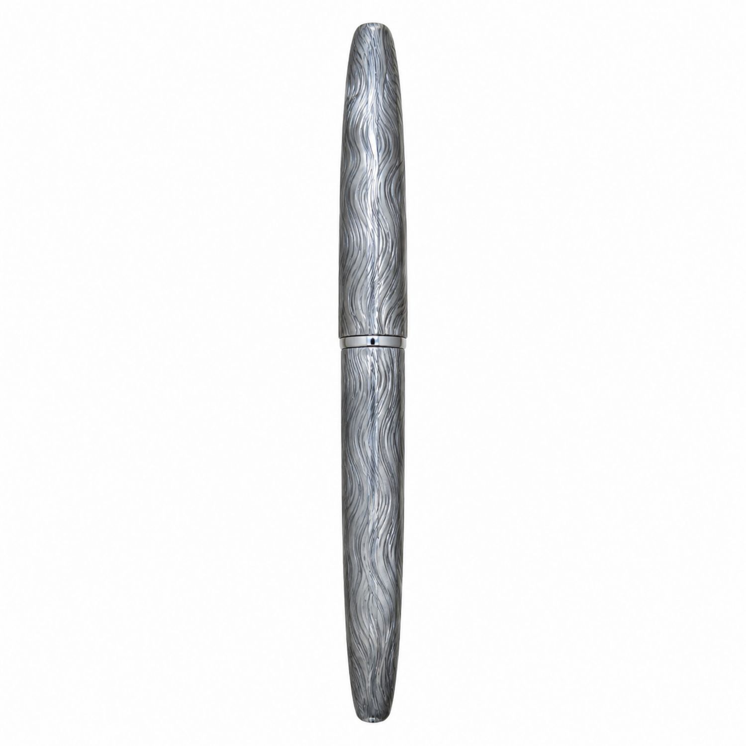 Eleganter Füllfederhalter Silber/Anthrazit mit Gravur-Velverohome