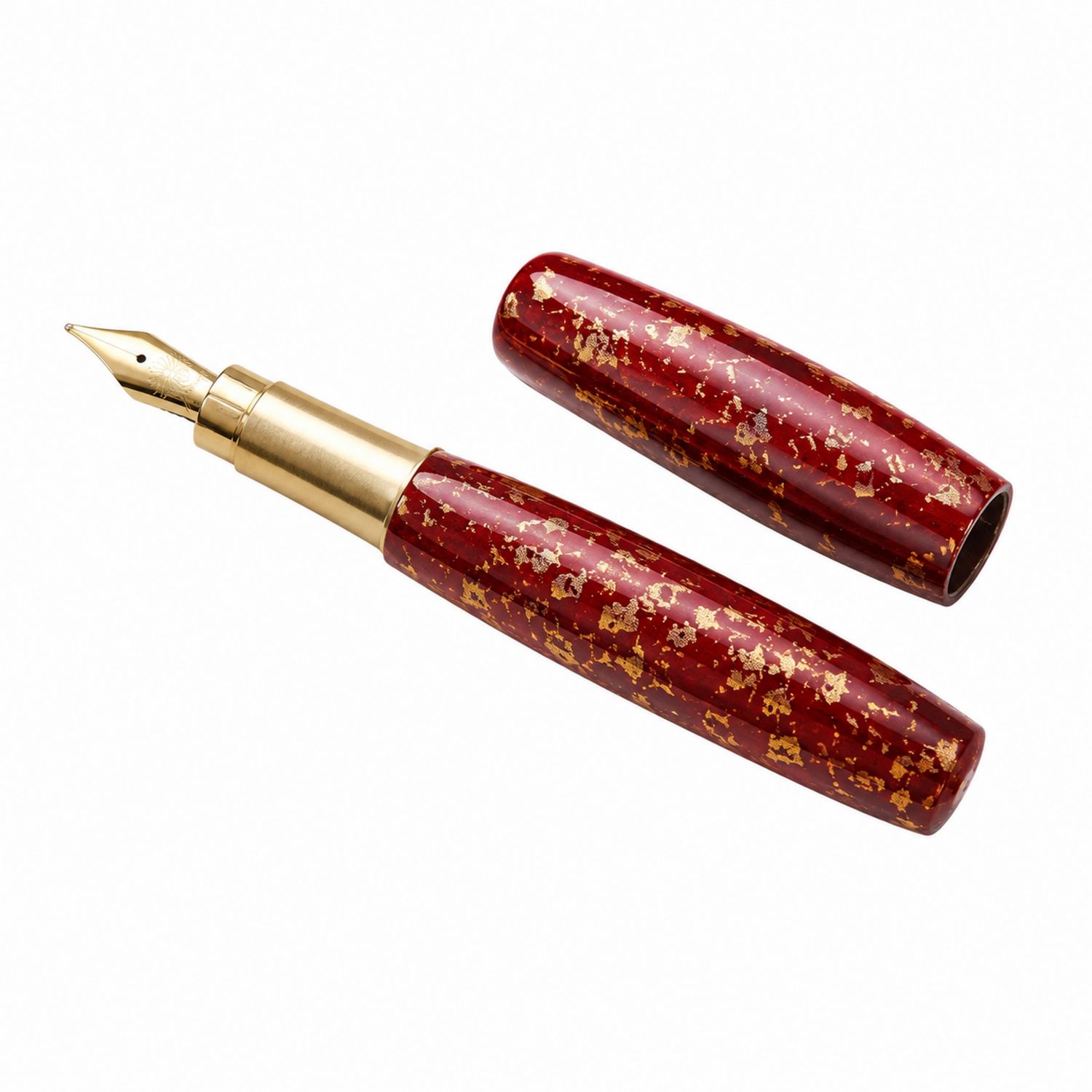 Füllfederhalter Rot mit Goldeffekt und Lackfinish-Velverohome