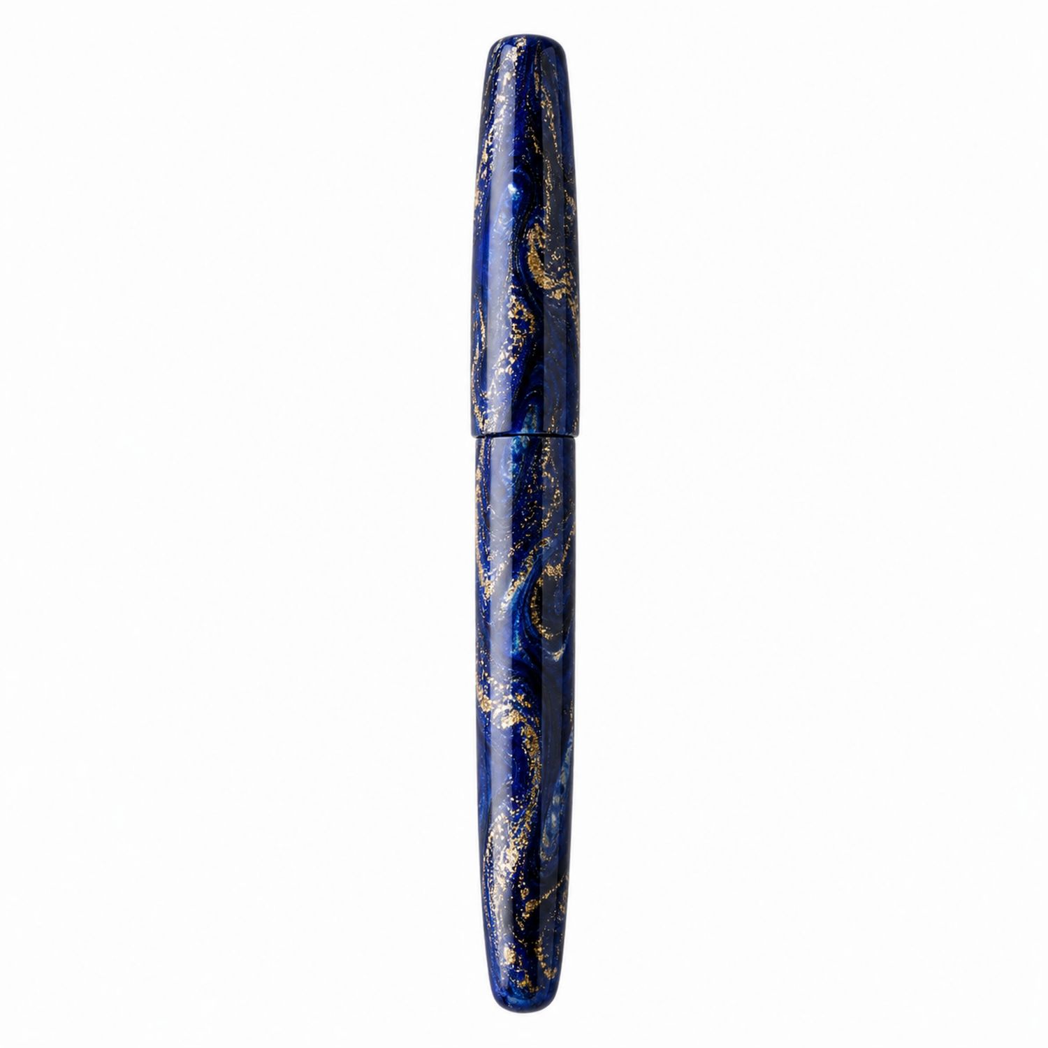 Eleganter Füllfederhalter mit Blau-Goldenem Design-Velverohome