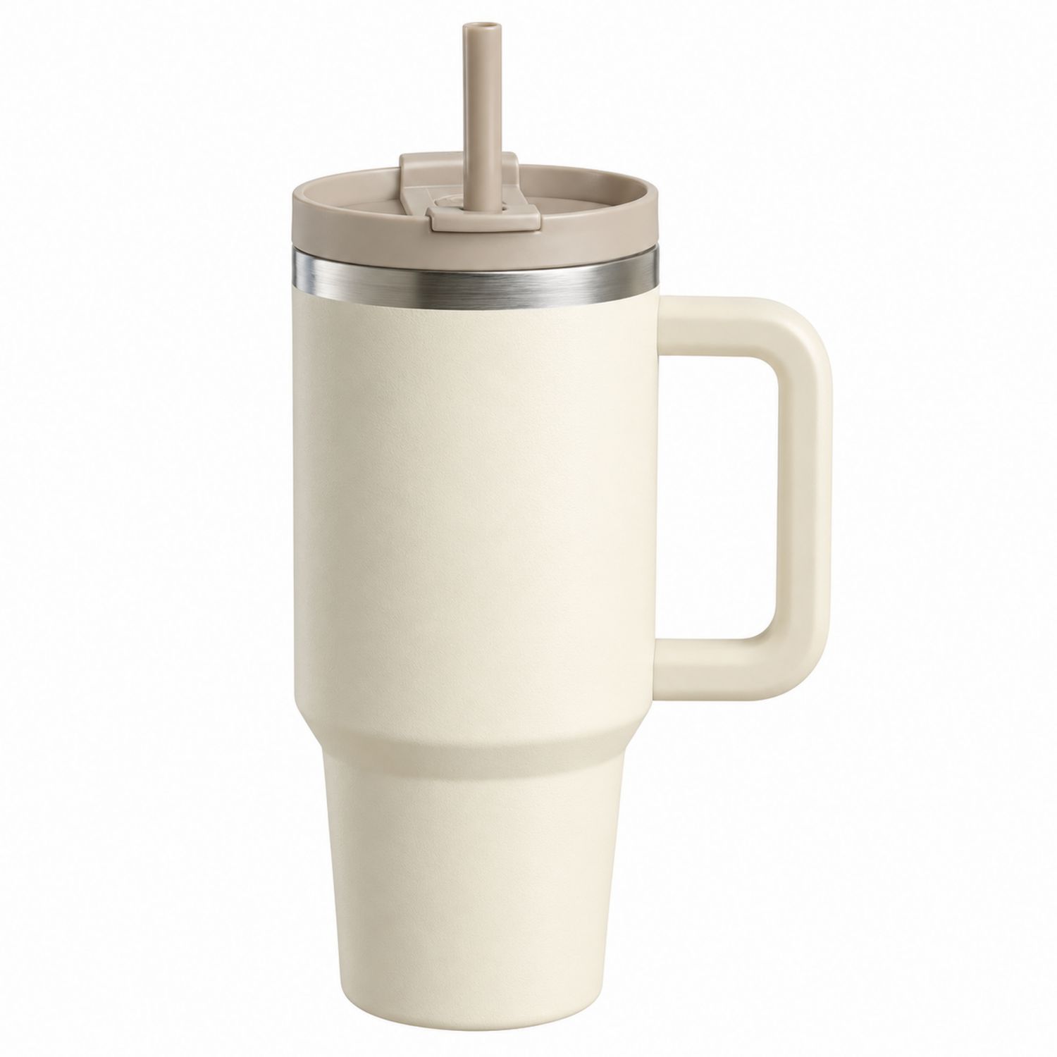 Gobelet Isotherme avec Paille 500ml Ivoire