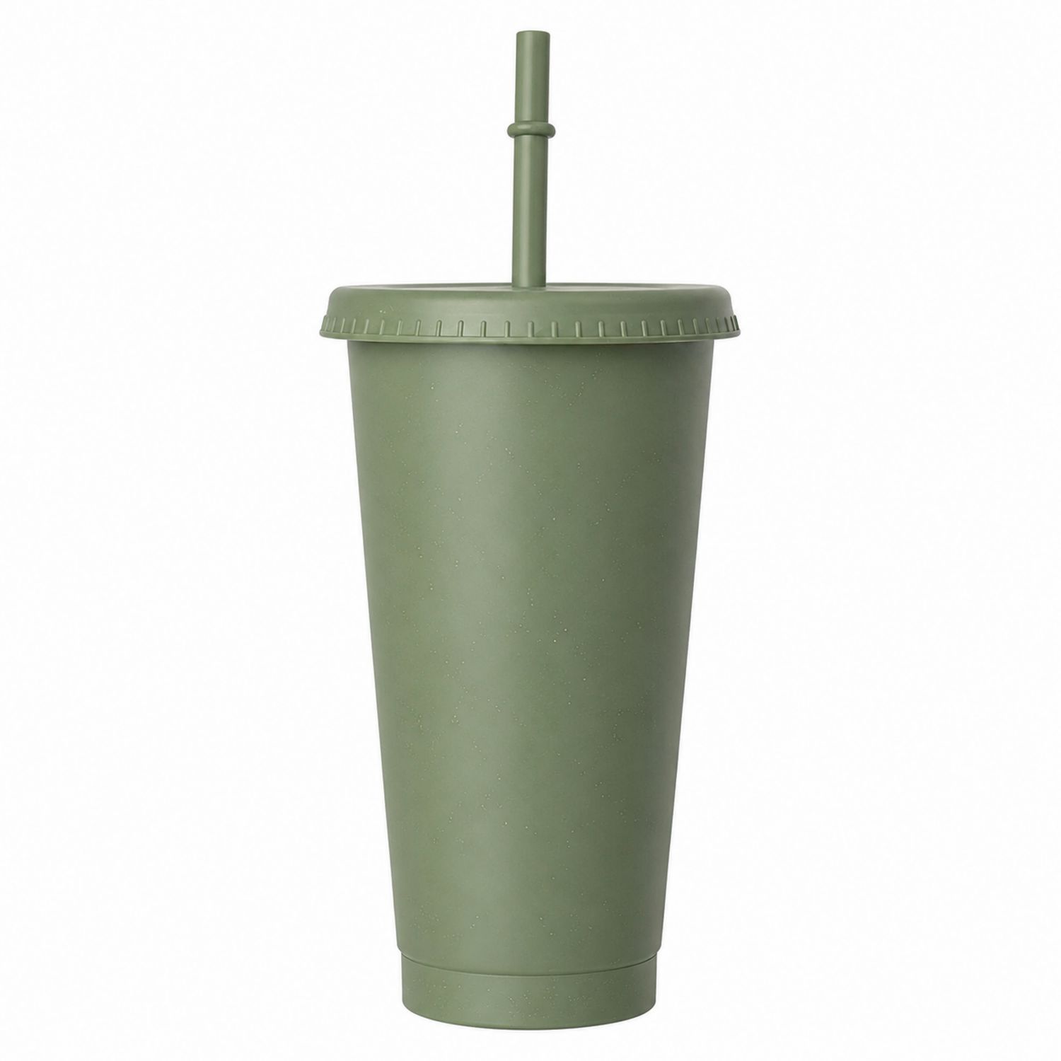 Gobelet Réutilisable avec Paille Intégrée Vert 500ml