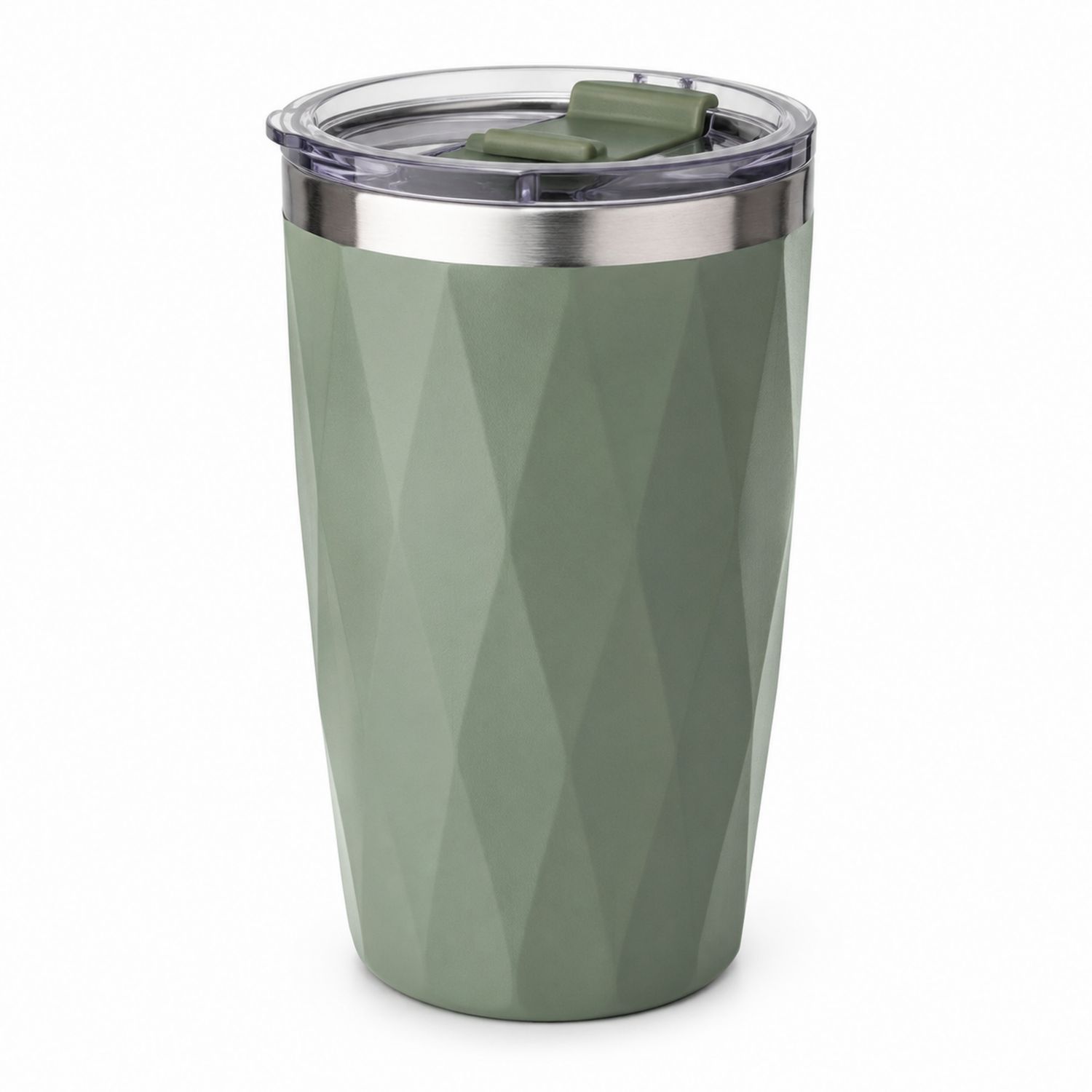 Tasse Isotherme Verte 350 ml Design Géométrique
