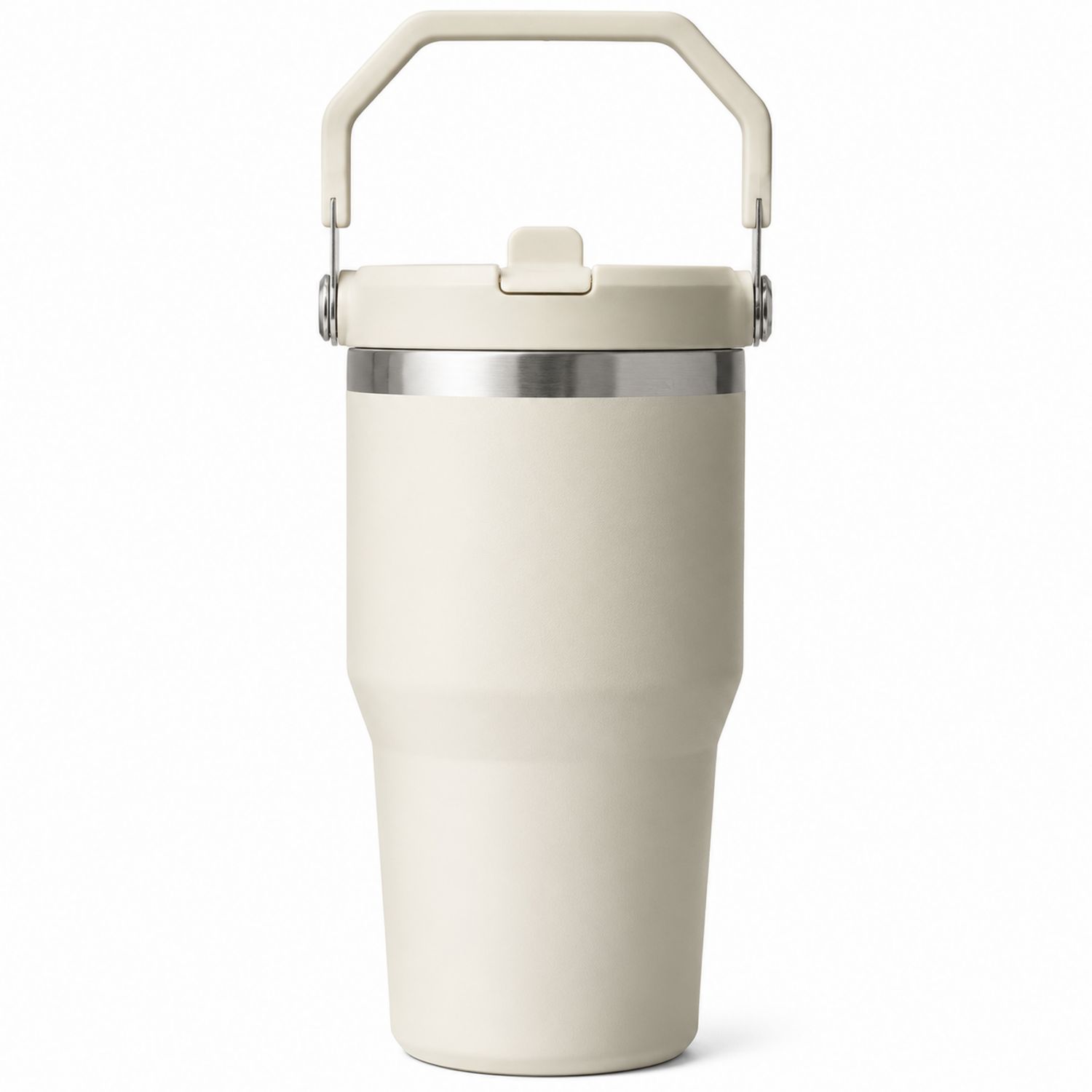 Gobelet Isotherme Beige 500 ml avec Poignée et Couvercle Hermétique