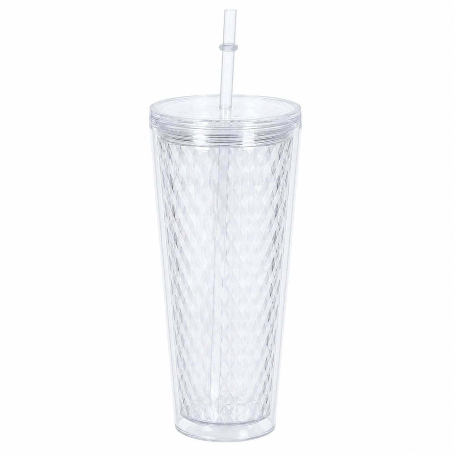 Gobelet transparent avec paille 500ml