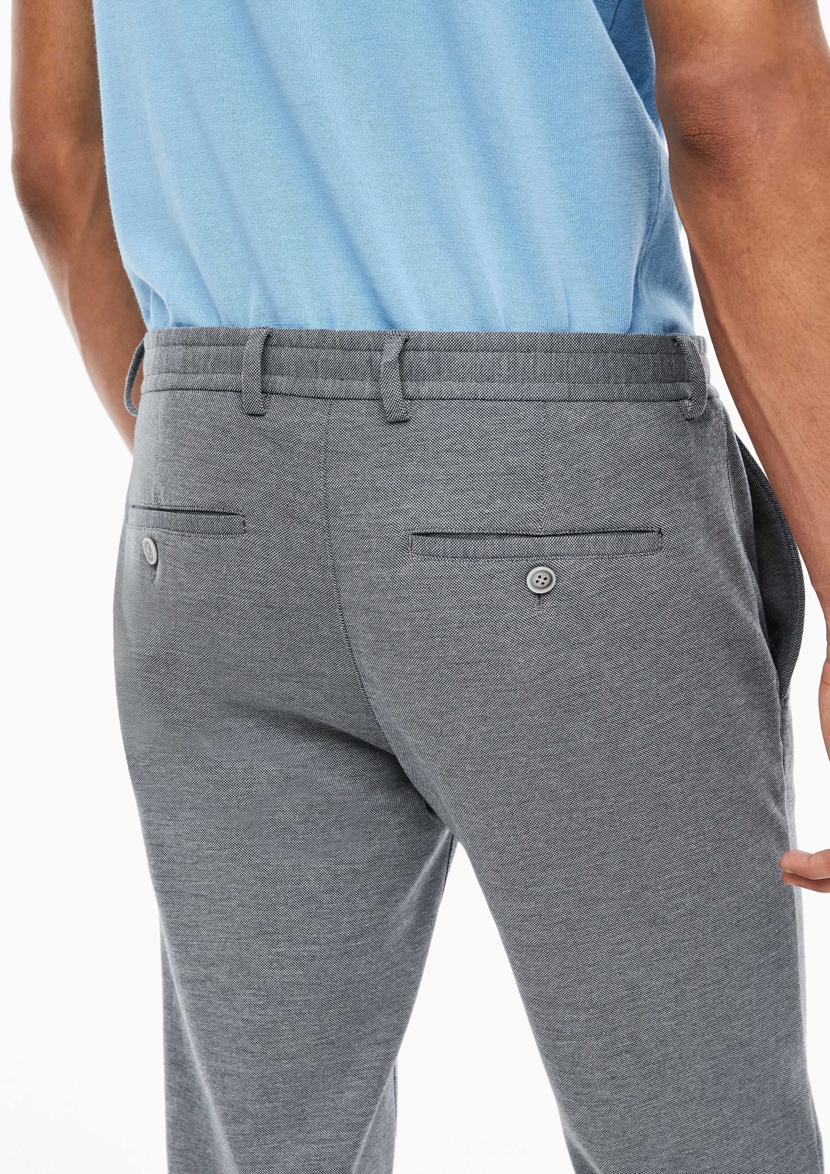 Hose lang, blue melan