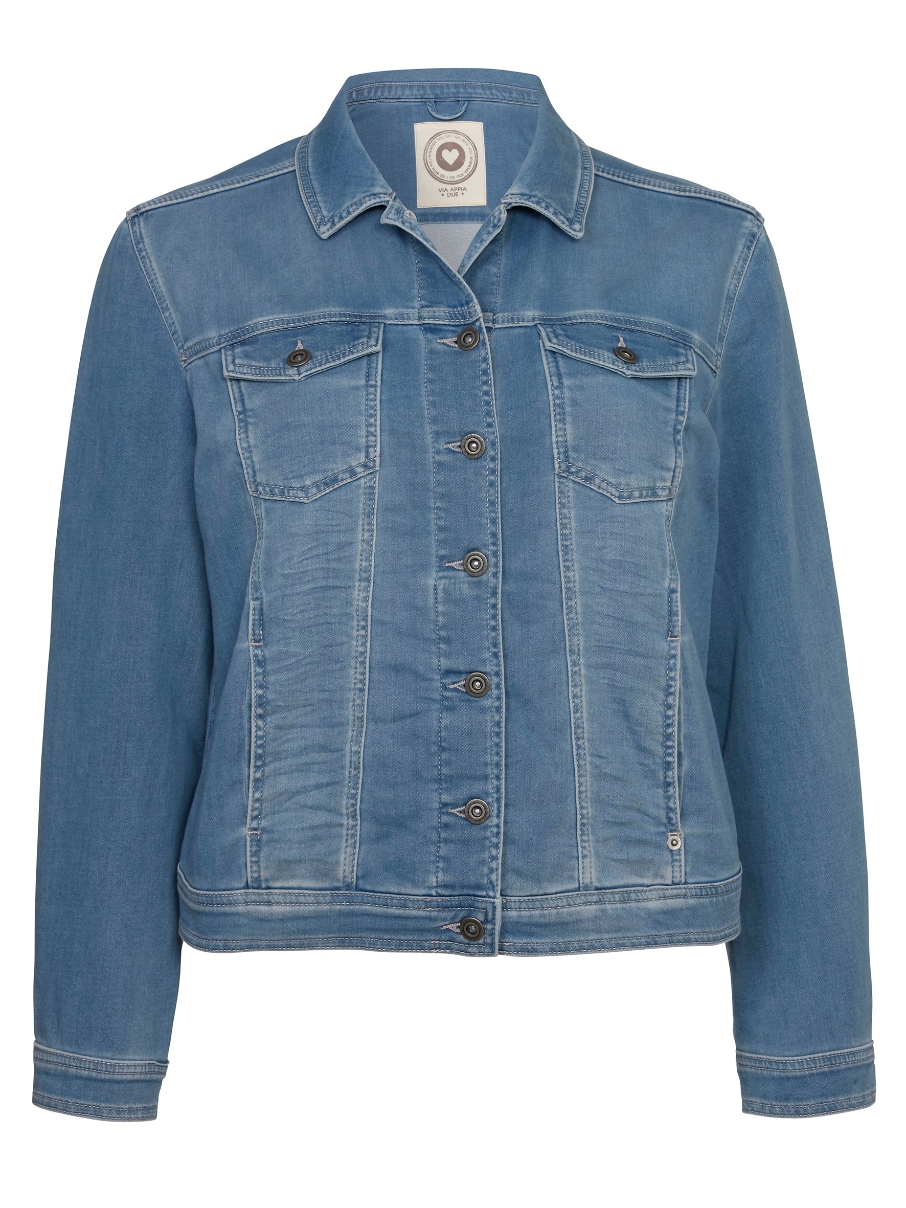 Jacke Kragen 1/1 Arm Jeans  crash Effekt