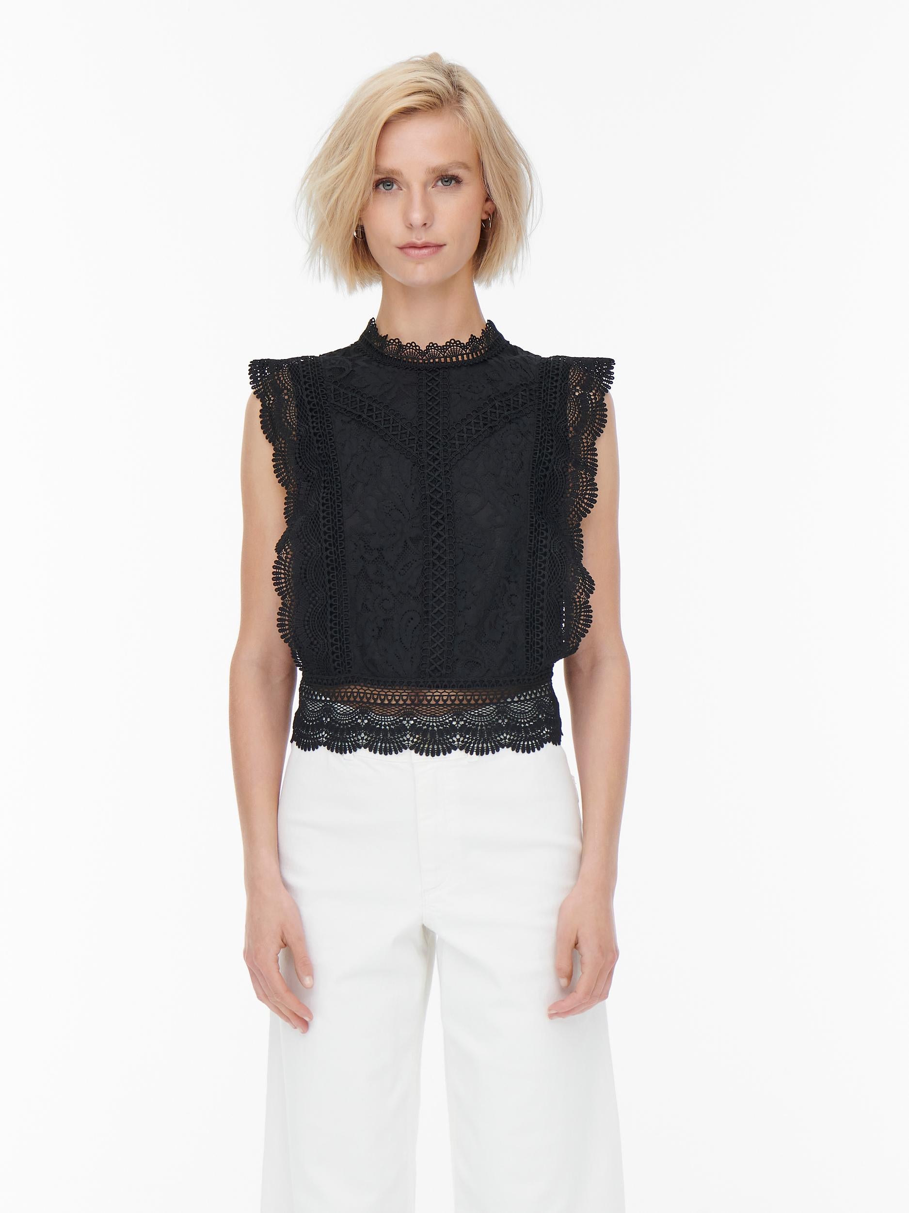 ONLKARO S/L LACE TOP NOOS WVN