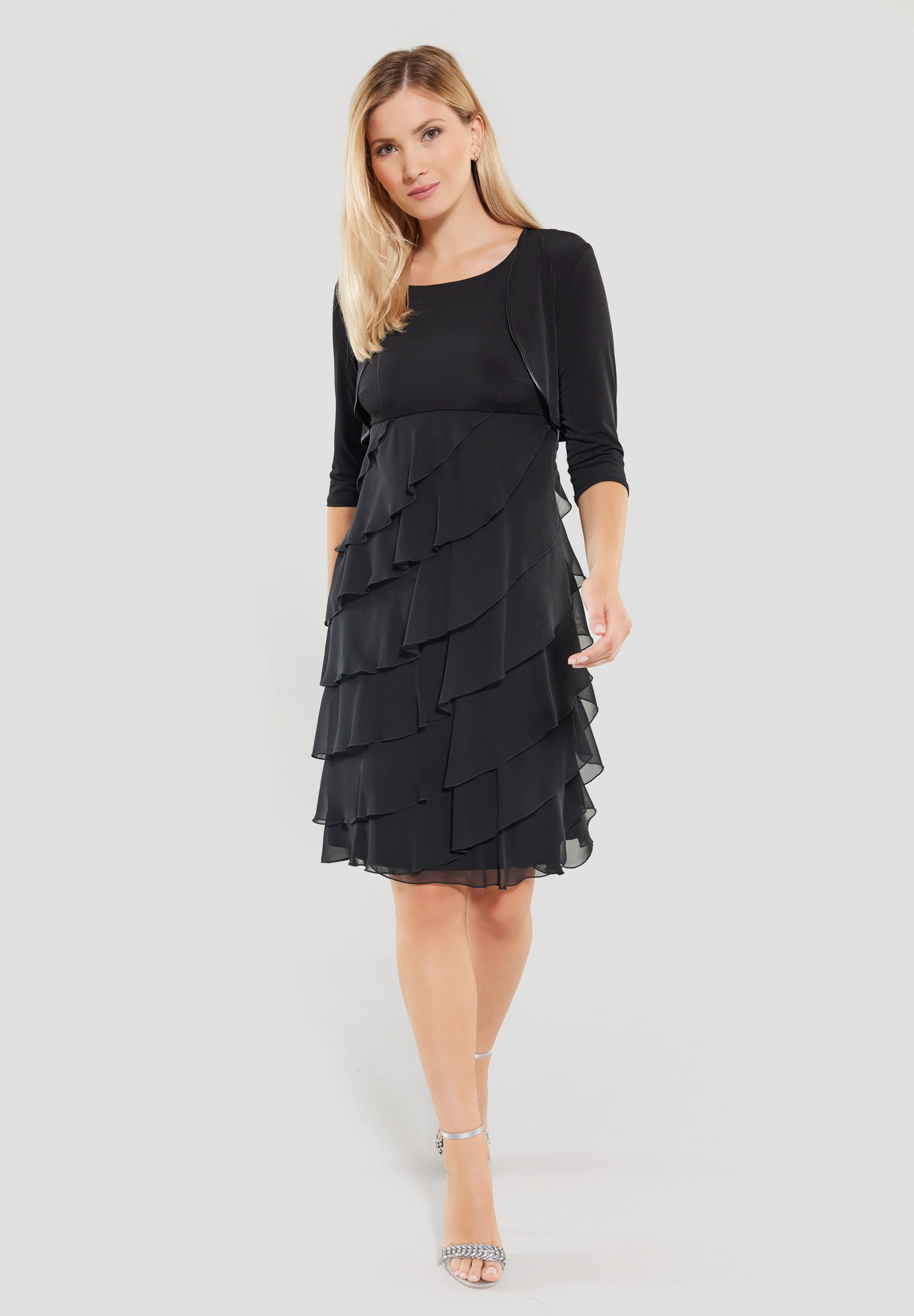 Bolero aus Jersey mit Dreiviertelärmeln