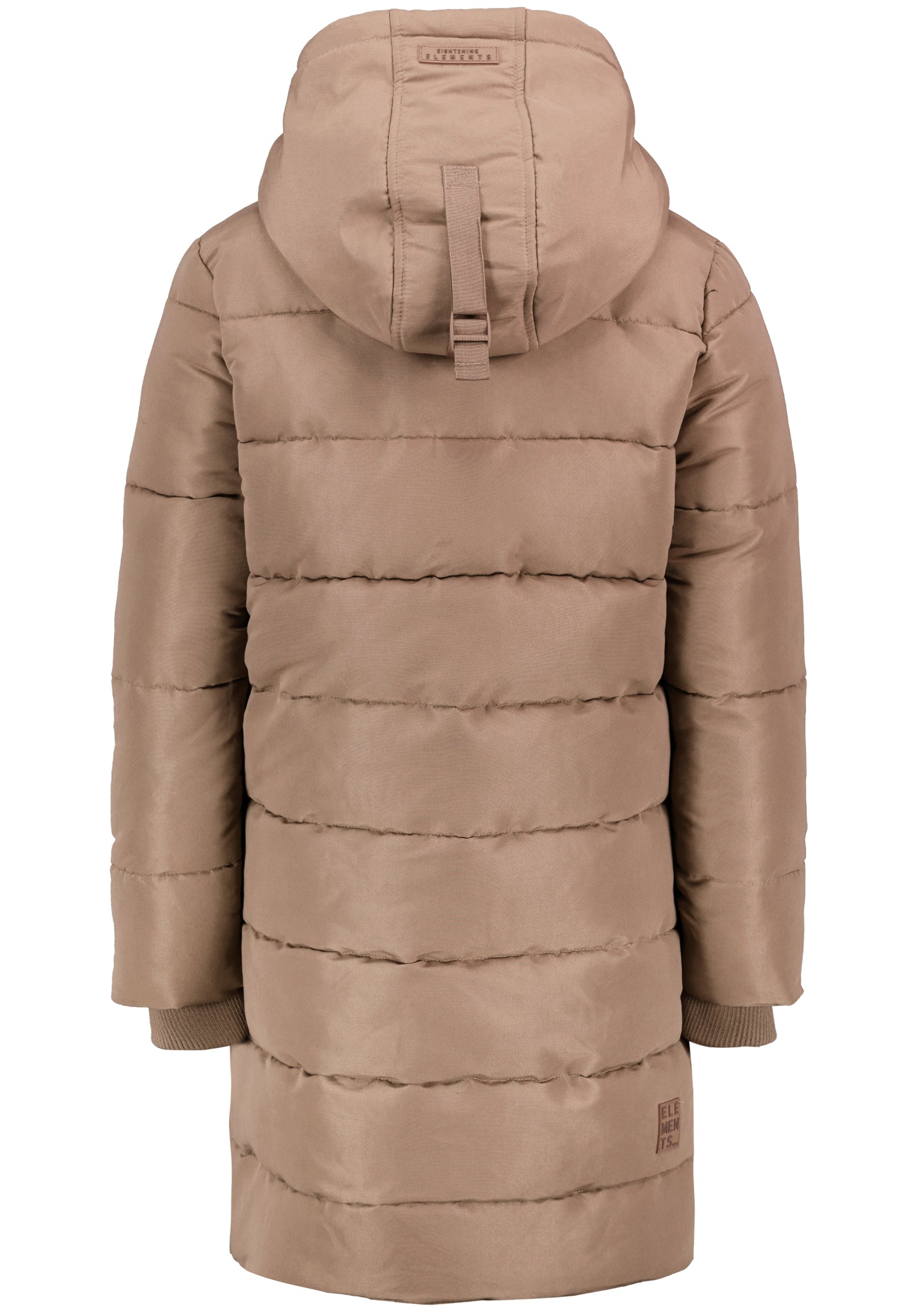 DOB Steppmantel, hohe Kapuze mit Tu, portabella brown
