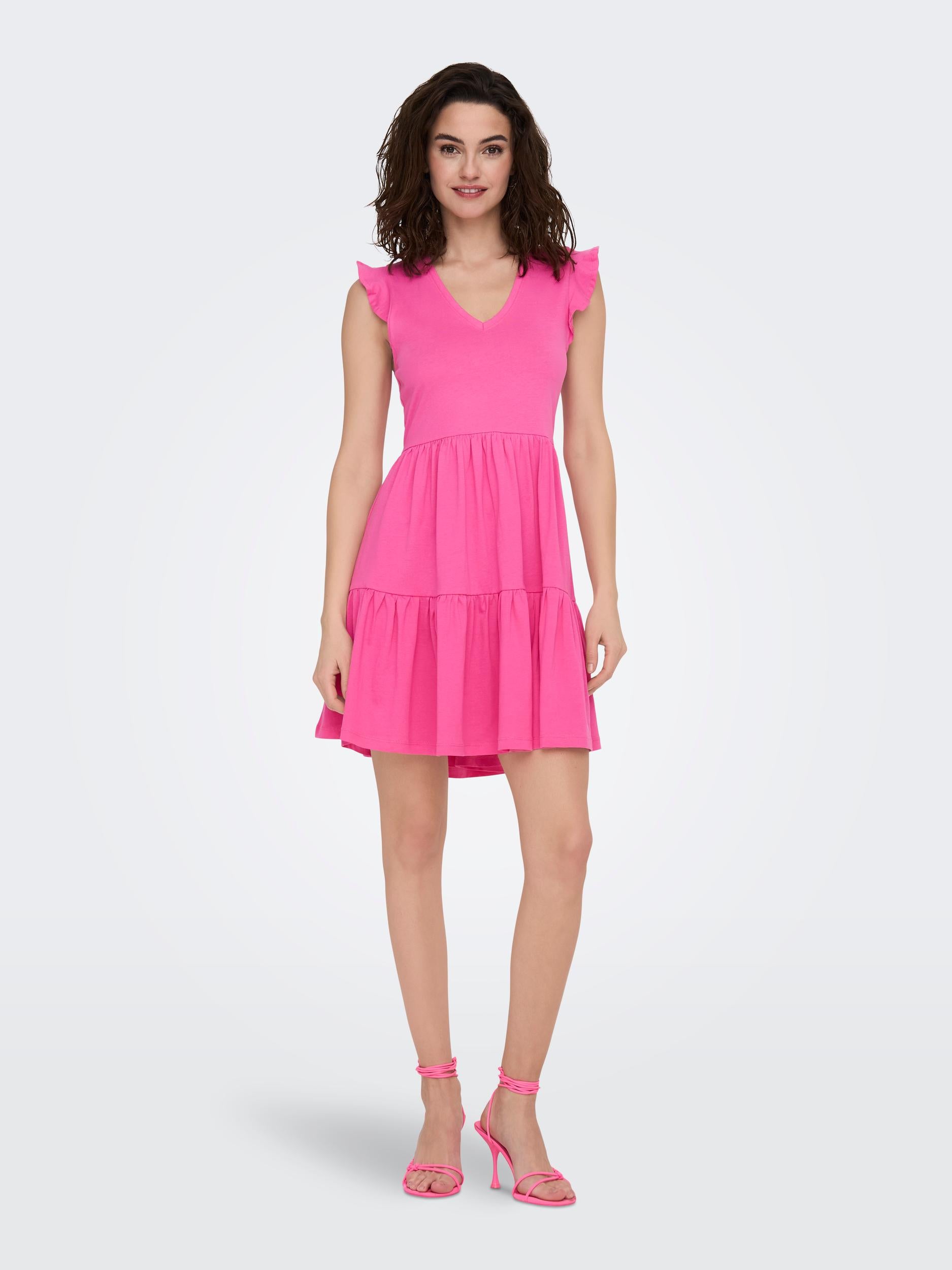 ONLMAY CAP SLEEV FRIL DRESS JRS NOOS