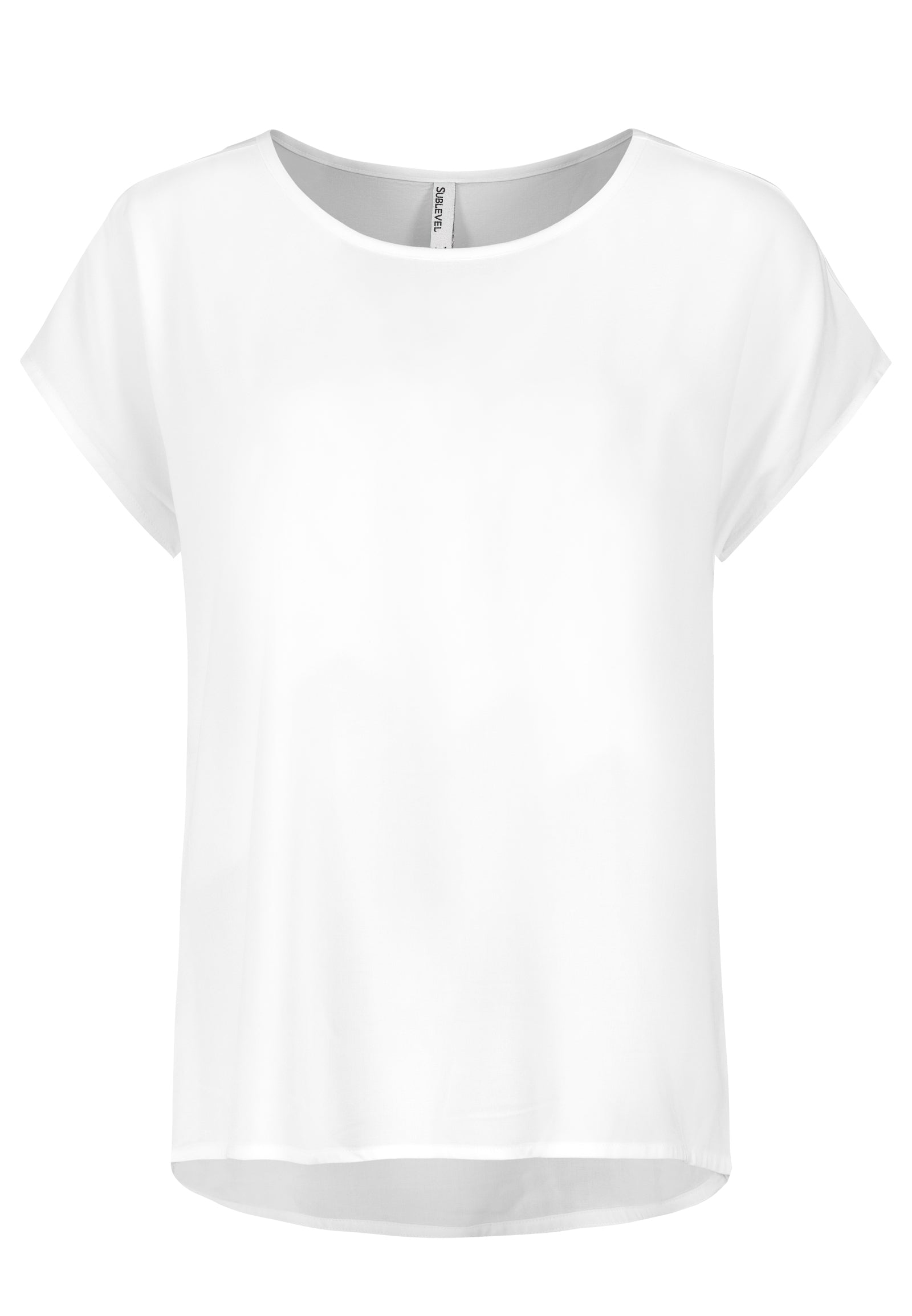 DOB Bluse, Rundhals mit Piping, übe, navy