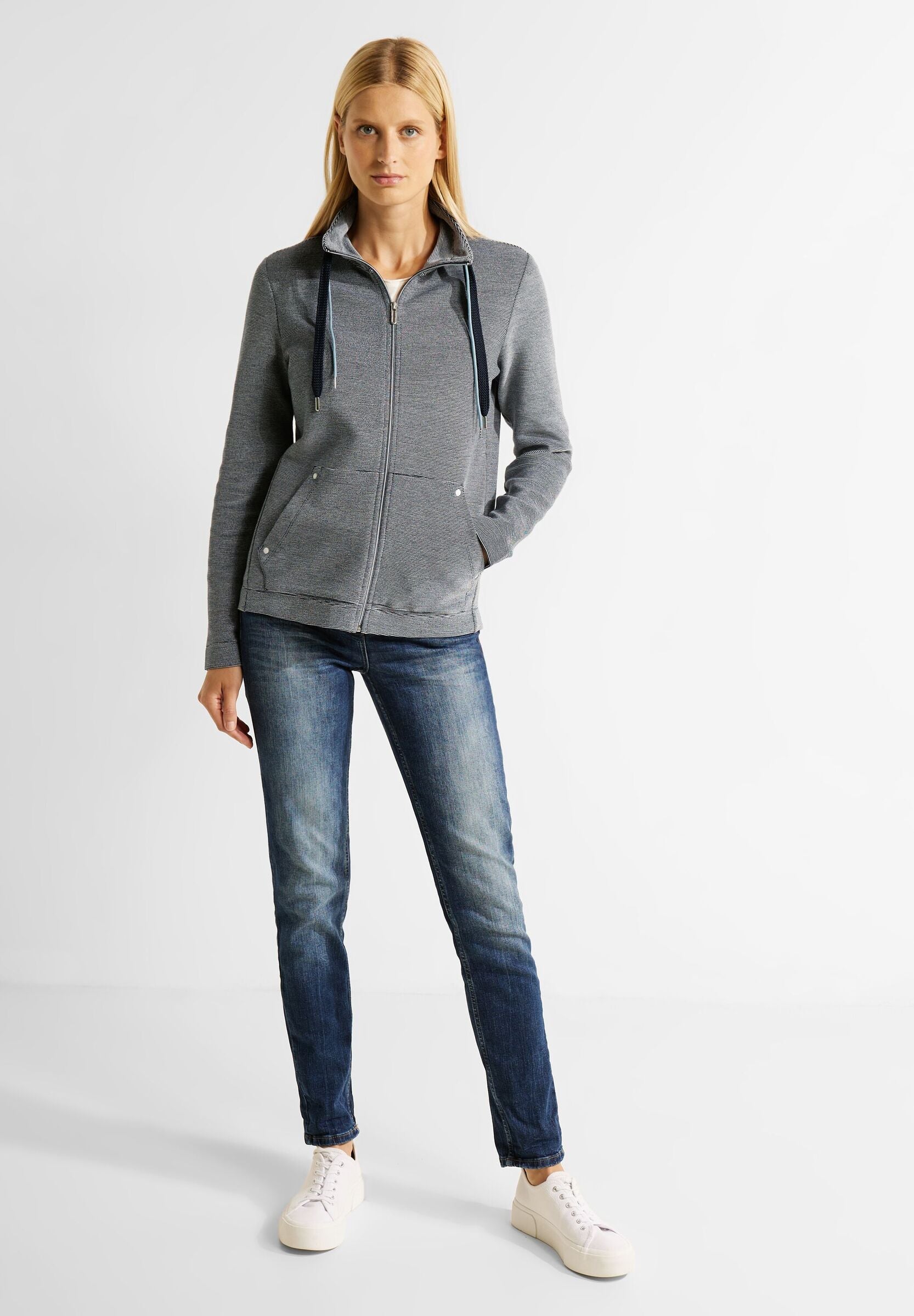 Gestreifte Shirtjacke