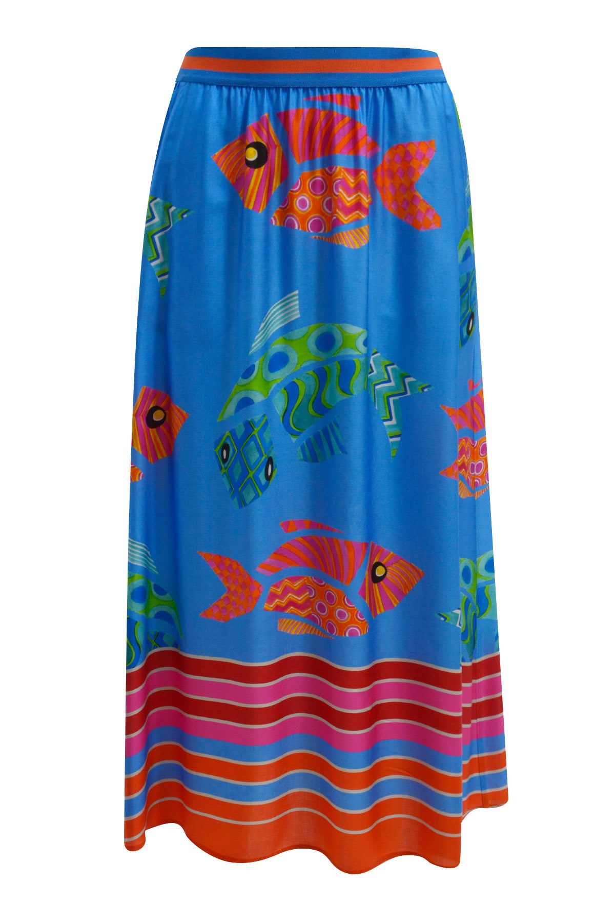 Midiskirt with elastic waist