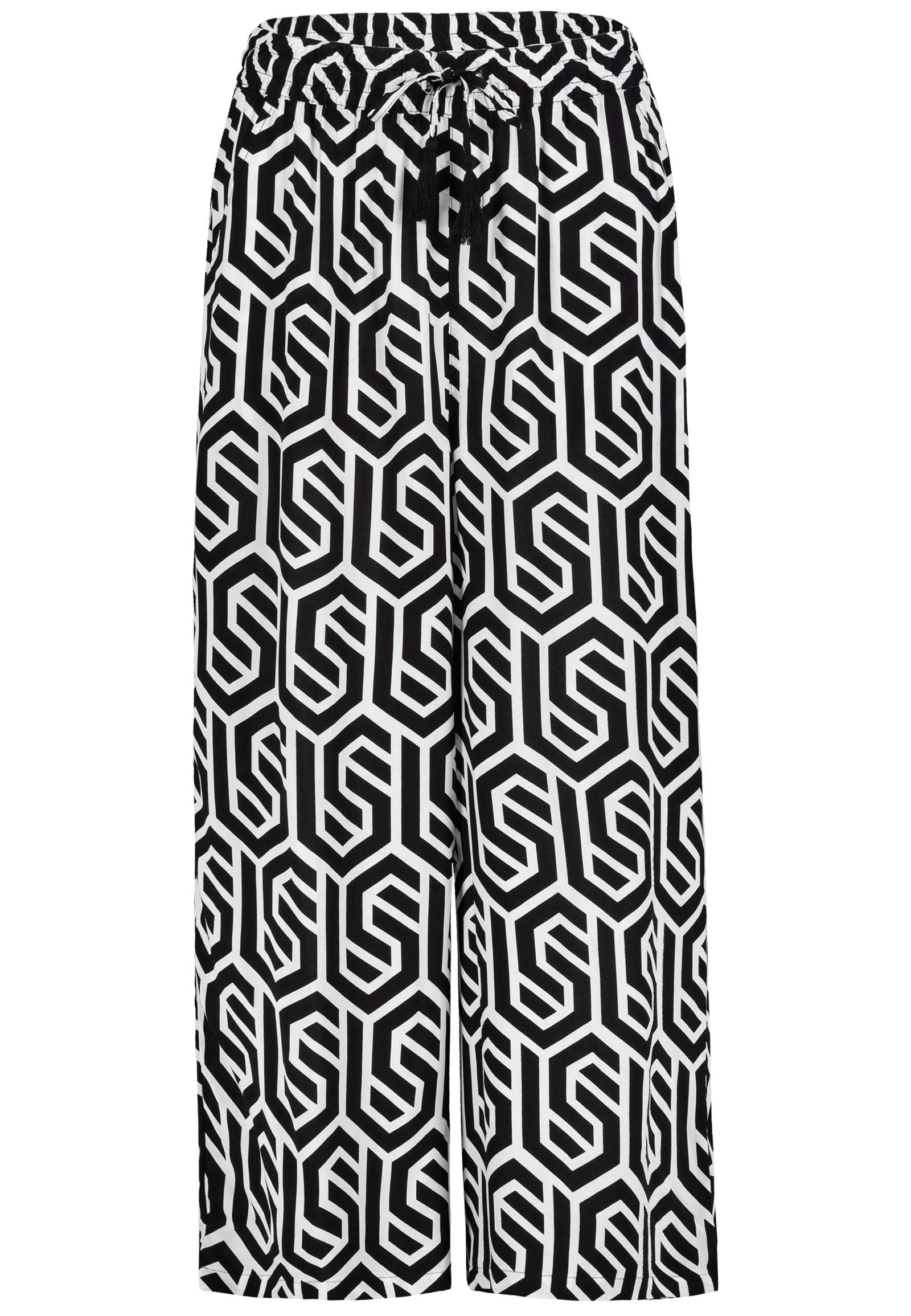 DOB Hose,weites Bein Style,, graphics: scarlet ibis orange-ivory