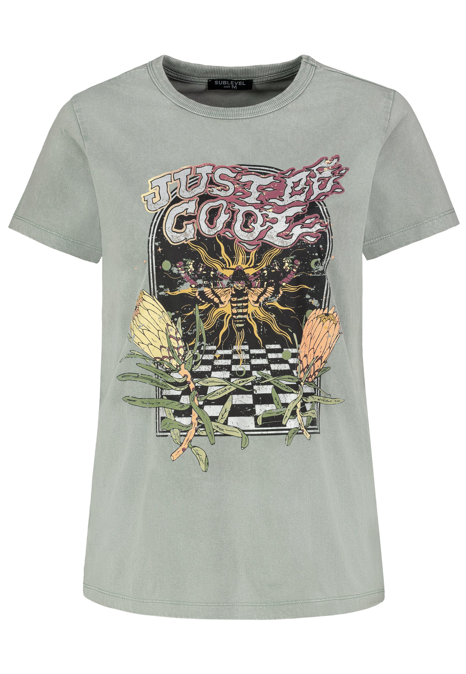 DOB T-shirt, kurzarm, Rundhals mit, mineral green
