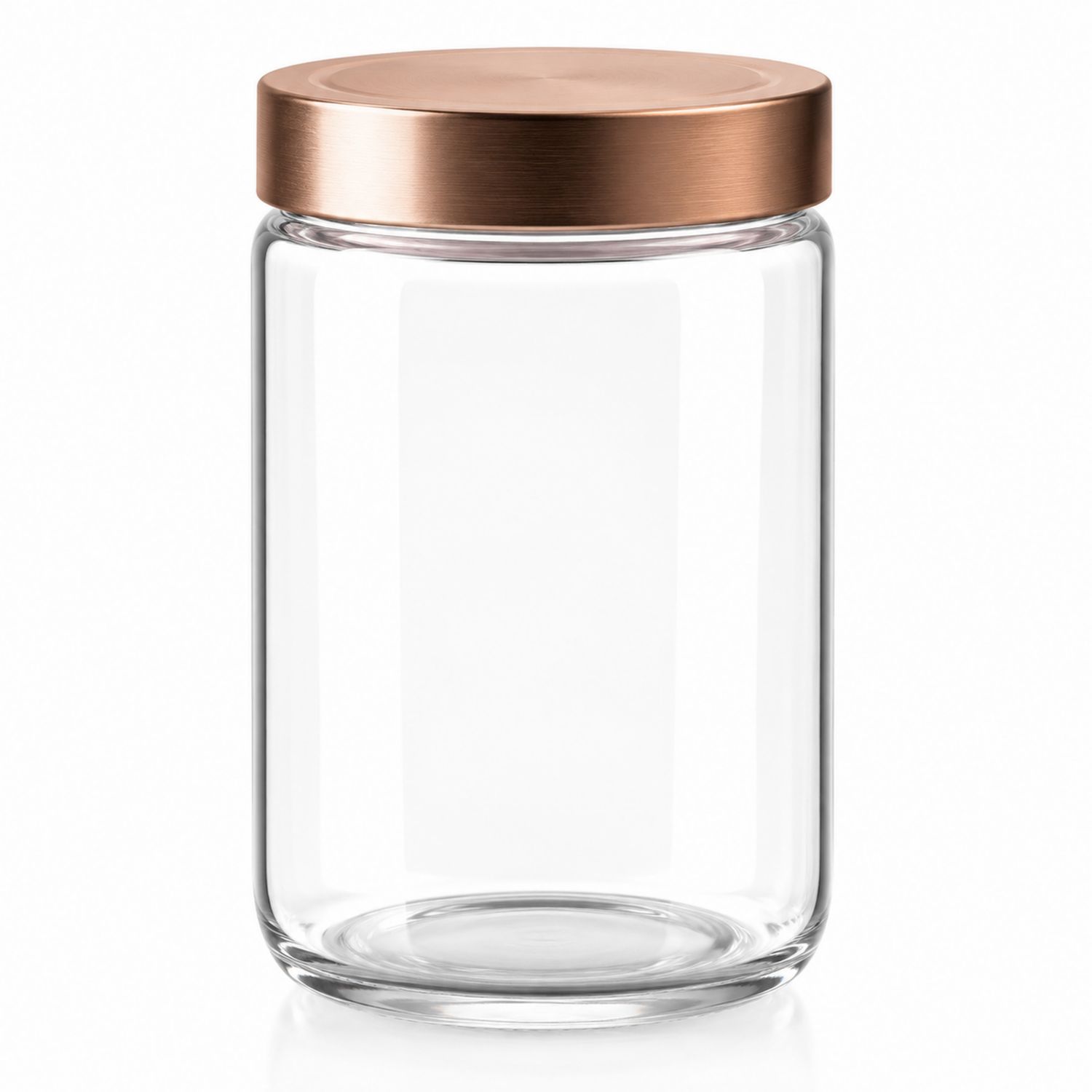 Bocal en verre 1000 ml avec couvercle cuivre