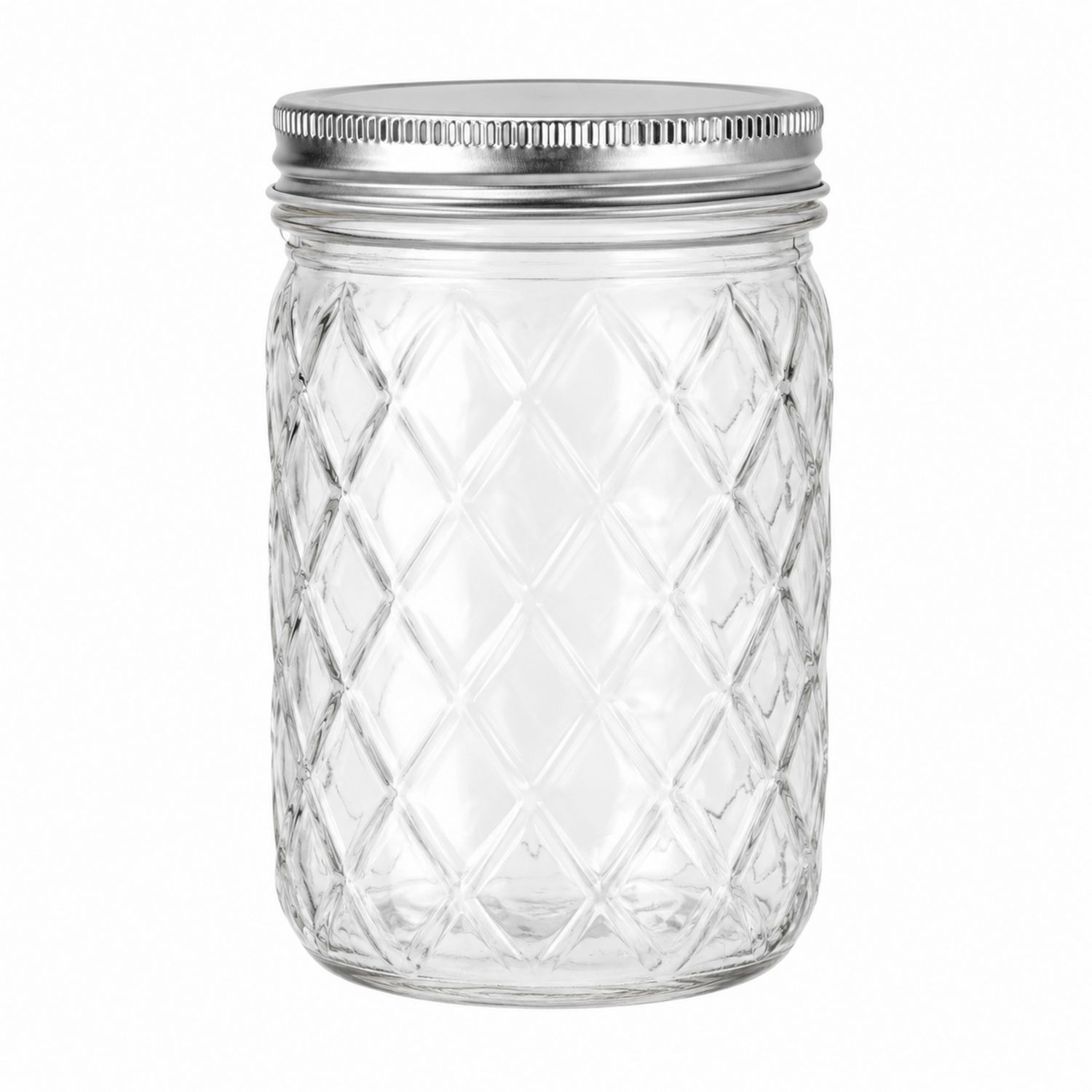 Pot en verre transparent de 500ml avec couvercle hermétique