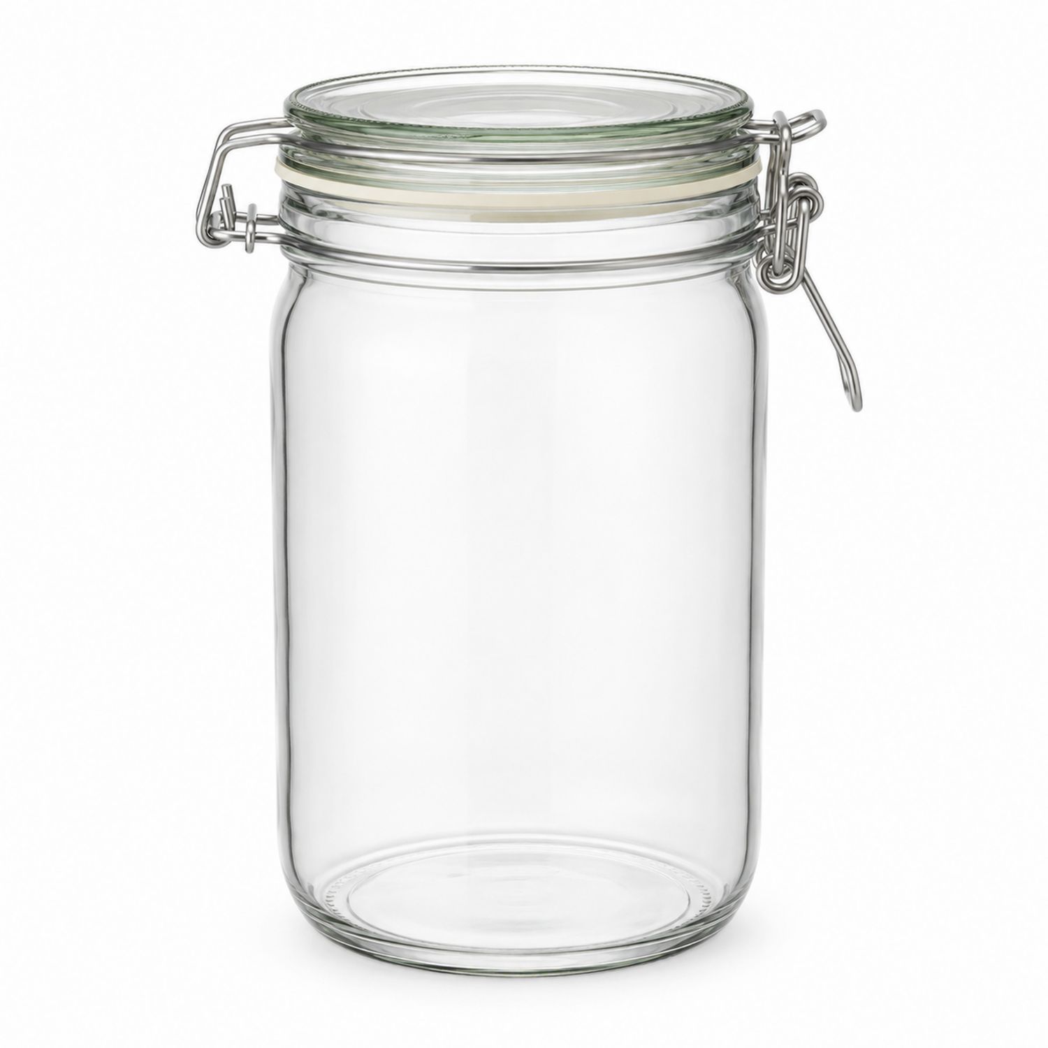 Bocal en verre hermétique 1000ml avec fermeture à clip