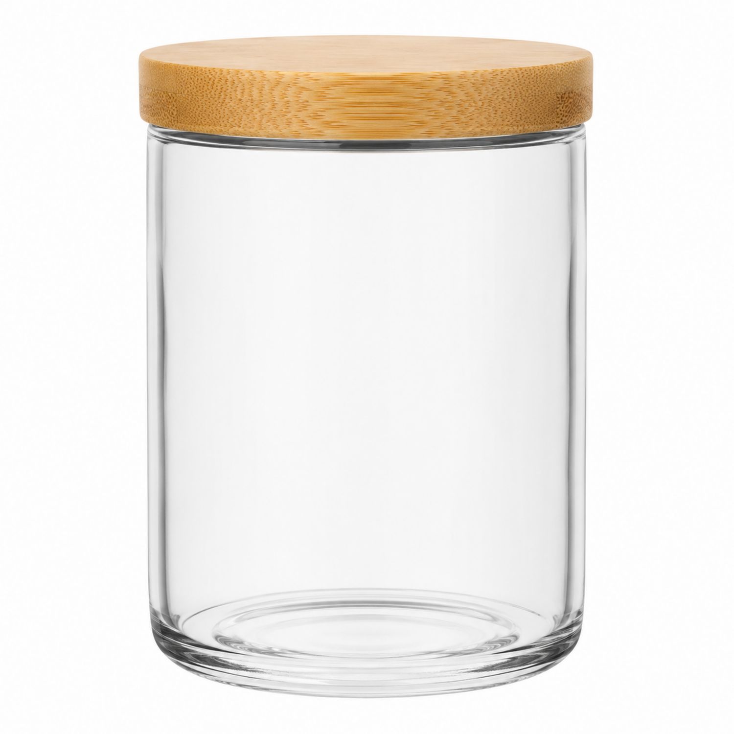 Bocal de rangement en verre avec couvercle en bambou 1000 ml