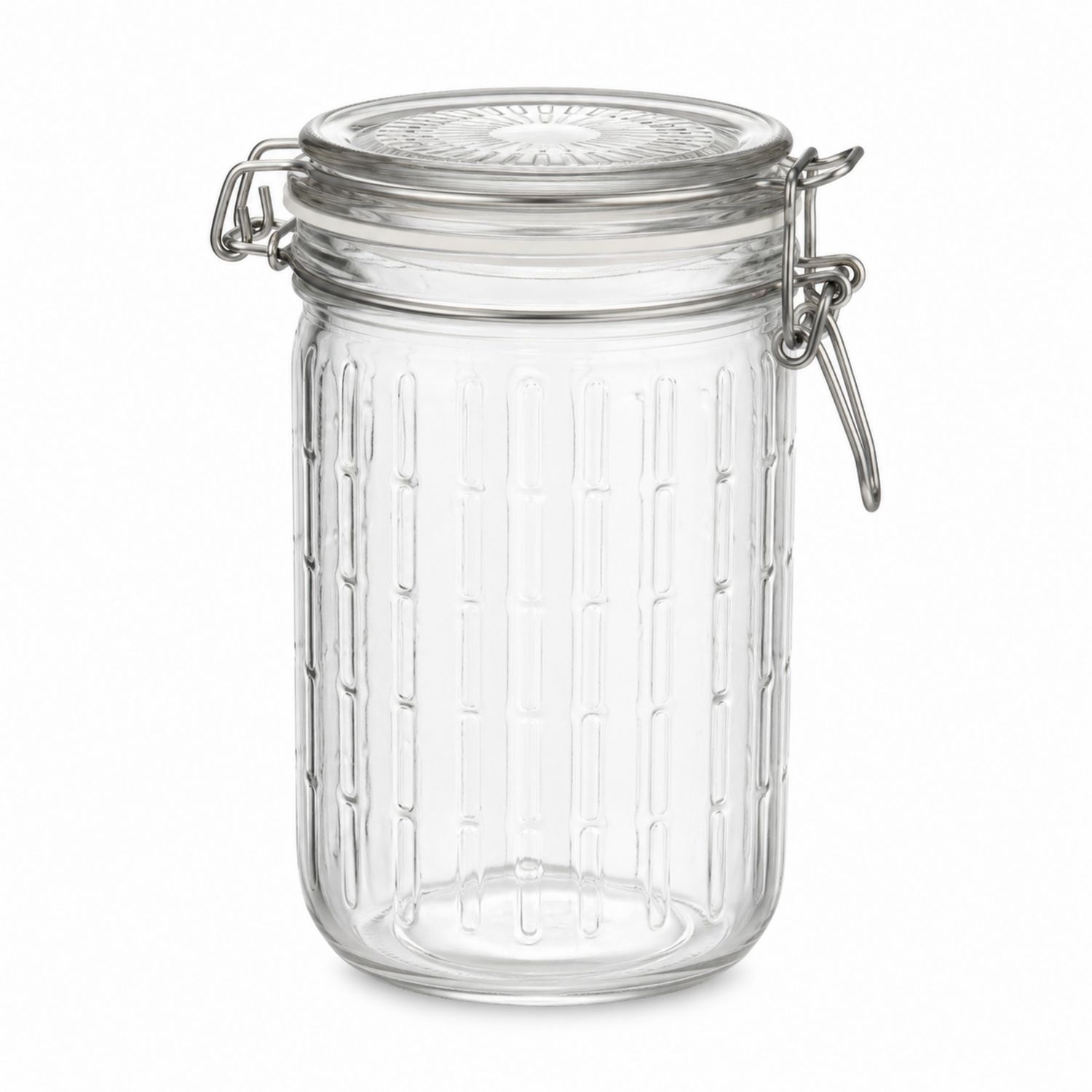 Bocal en verre transparent 1000 ml avec fermeture hermétique