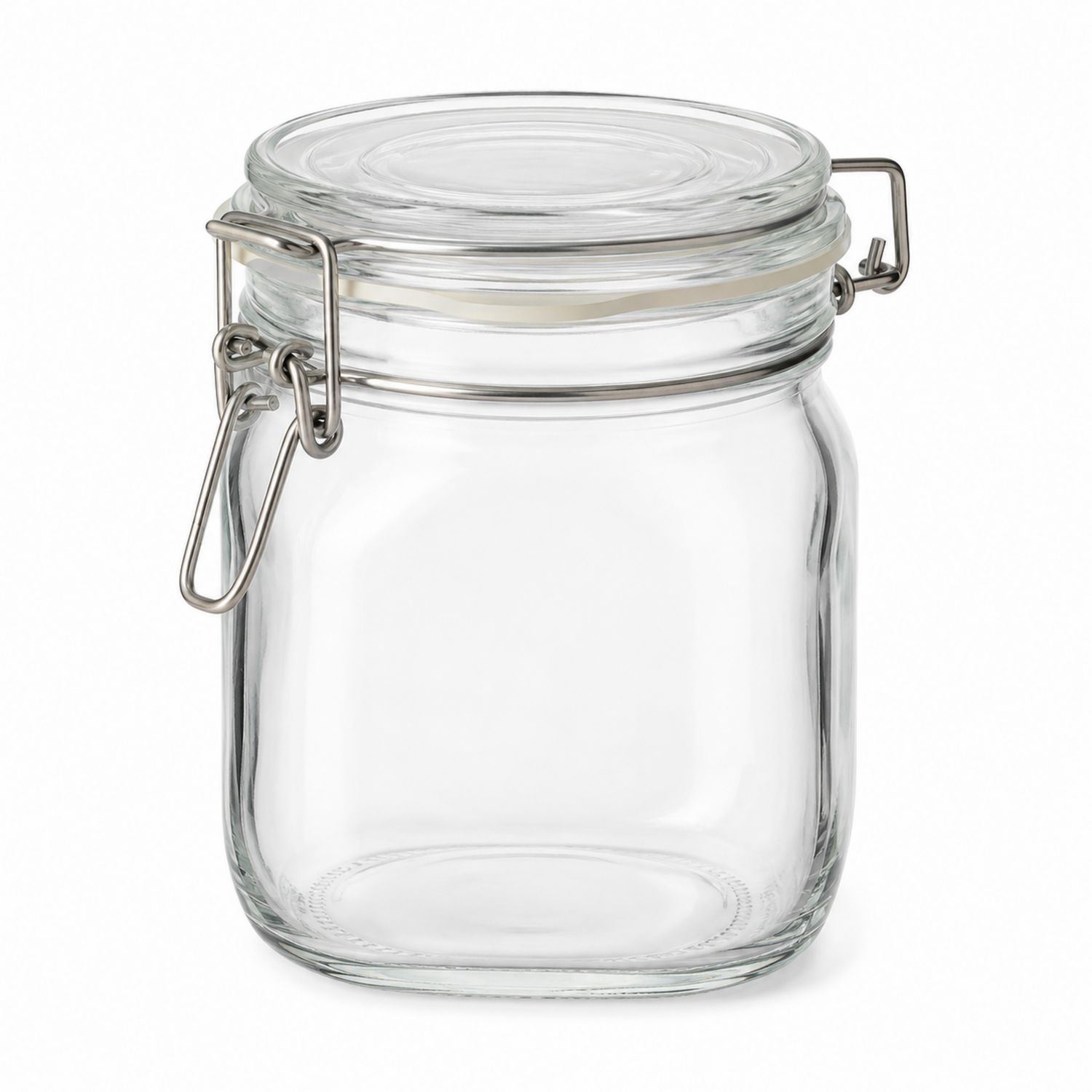 Bocal hermétique en verre transparent avec fermeture à clip 1000ml