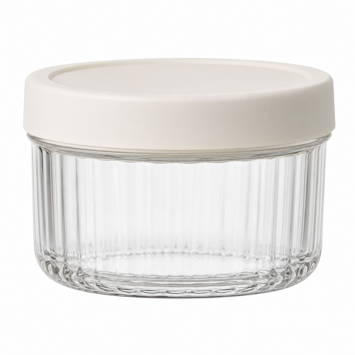 Bocal de Rangement en Verre avec Couvercle Hermétique Crème 500ml