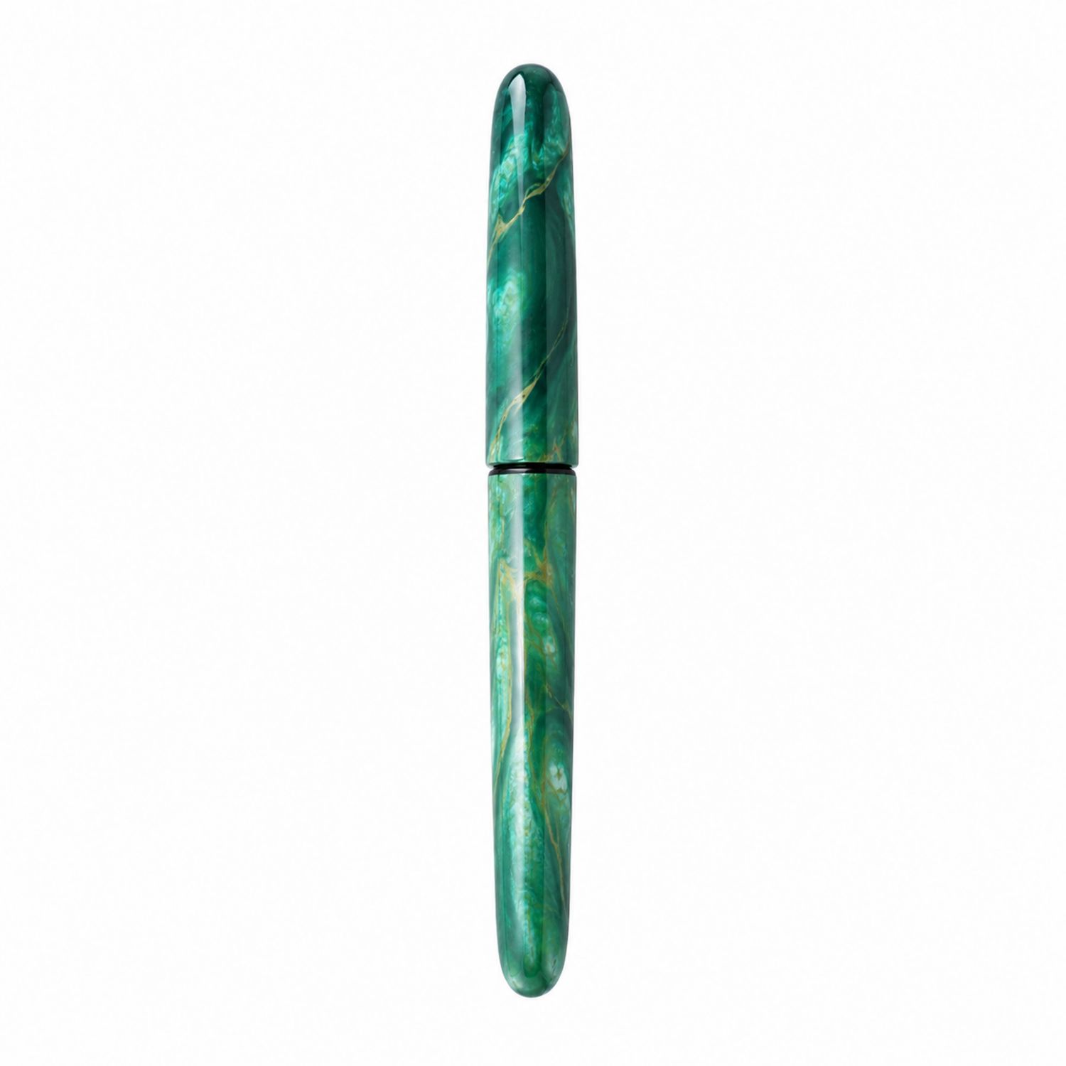 Stylo Plume Effet Marbré Vert avec Capuchon à Vis