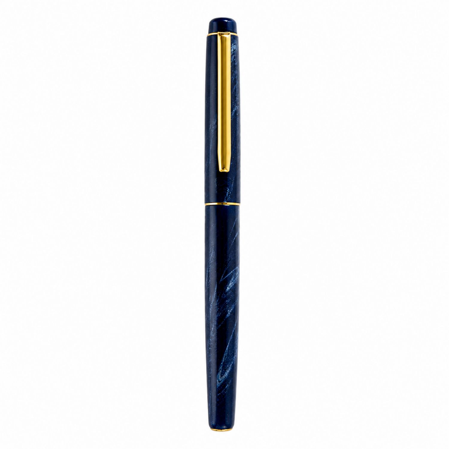 Stylo Plume Élégant Bleu Marine et Or