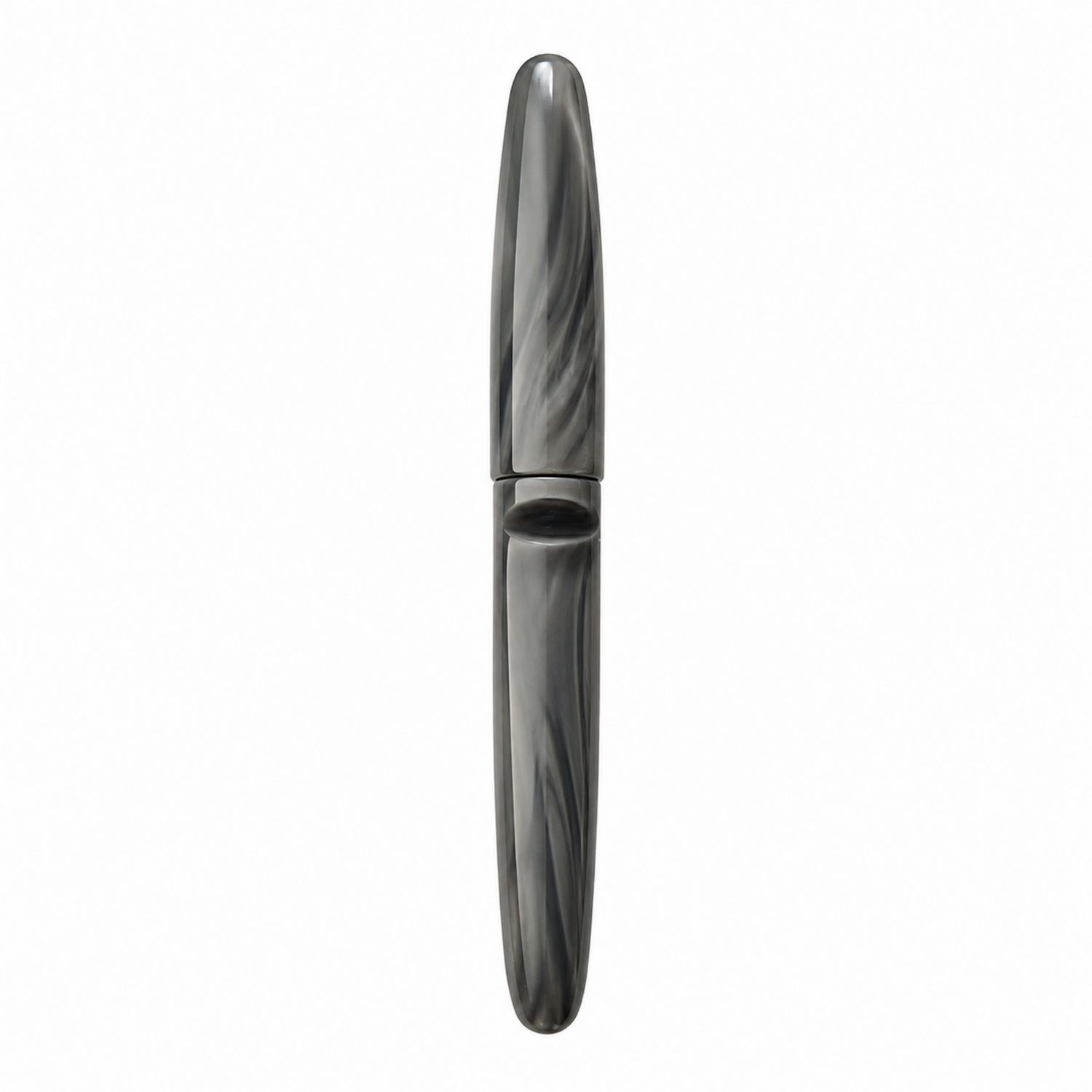 Stylo-plume effet marbré noir et gris