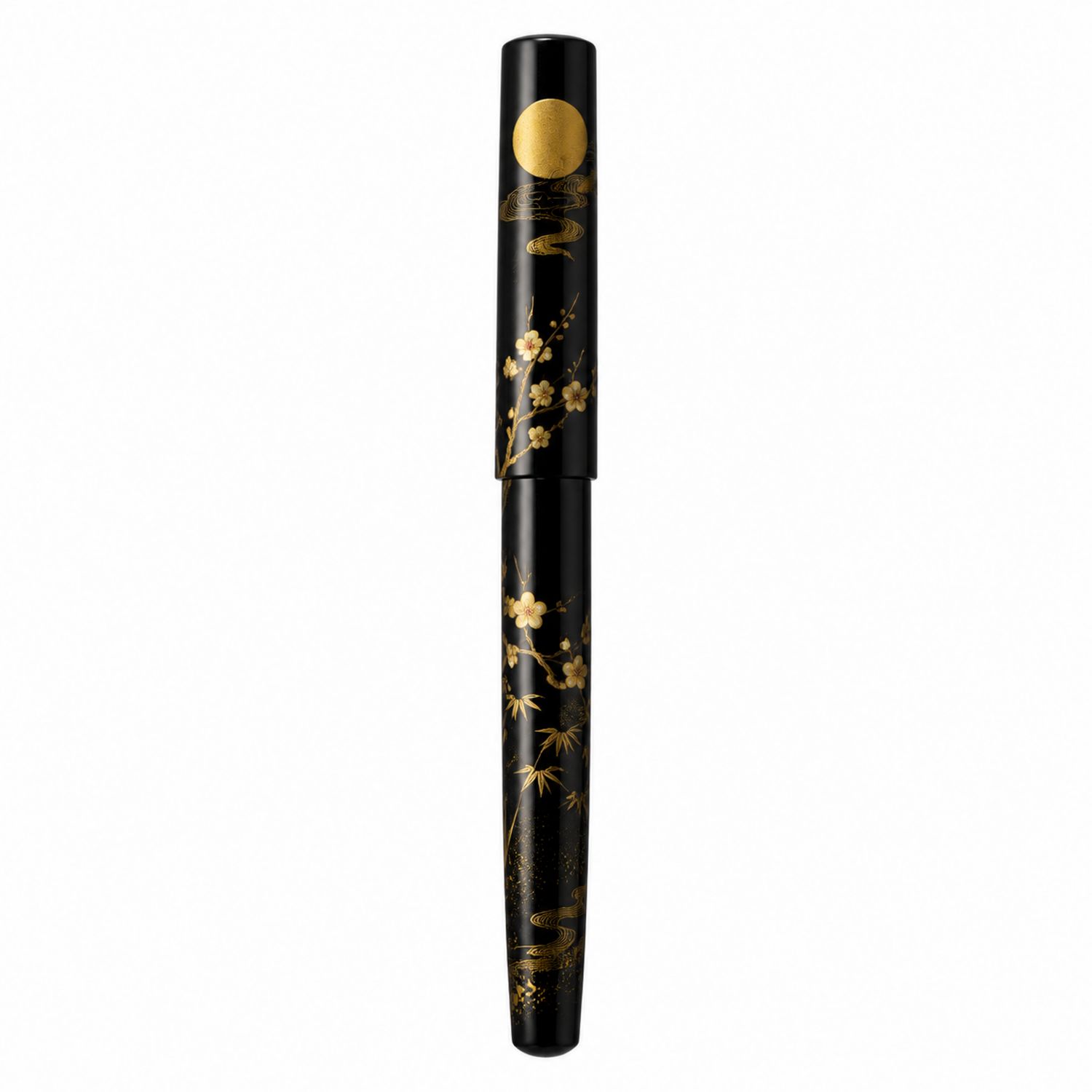 Stylo plume noir avec motifs dorés Sakura