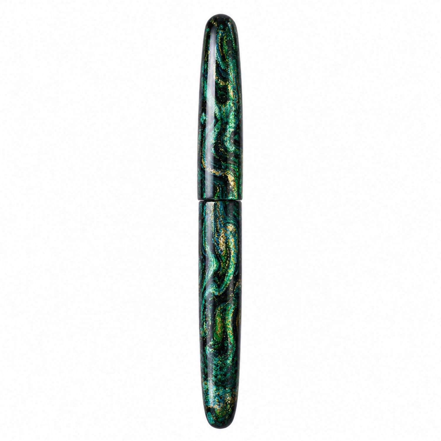 Stylo Plume Édition Luxueuse Vert et Noir Marbré