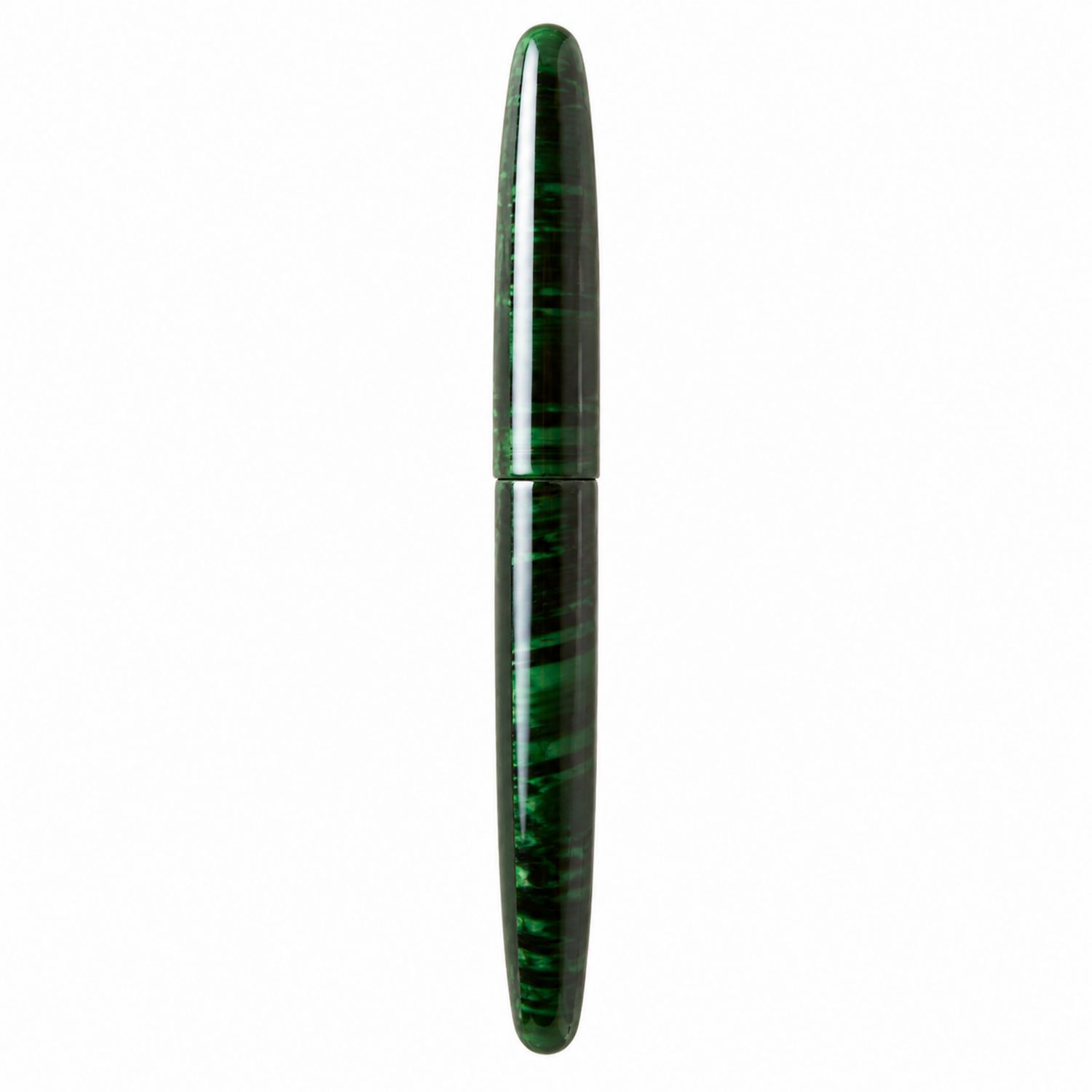 Stylo plume vert marbré avec plume fine et finition élégante
