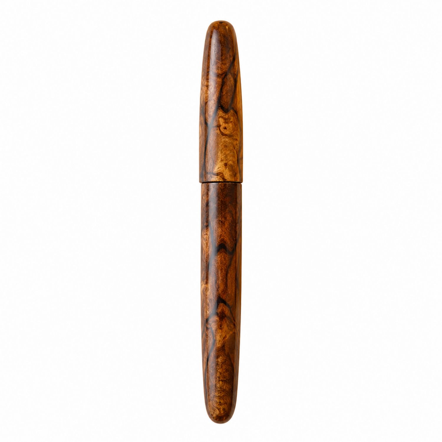Stylo Plume en Bois Marron Élégant