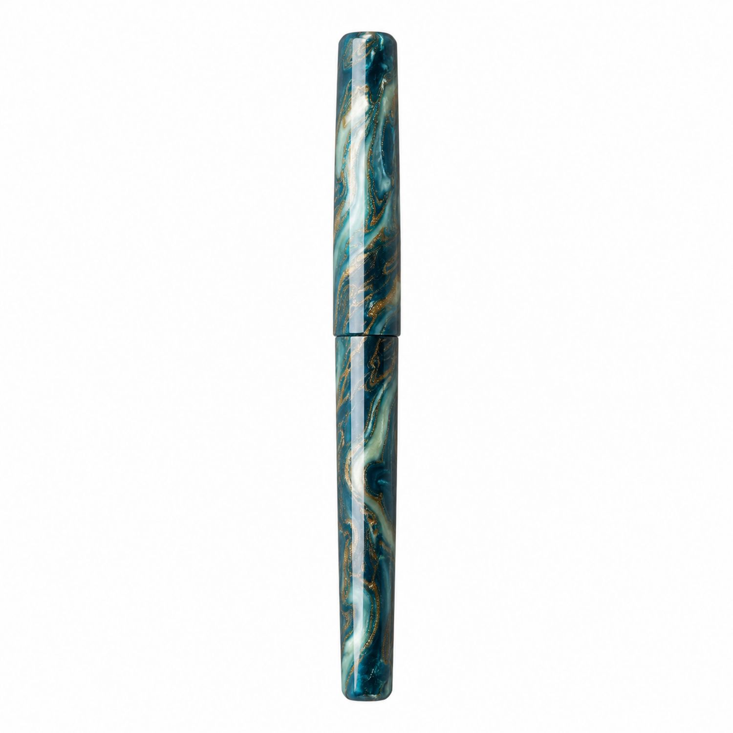 Stylo-plume marbré bleu-vert élégant